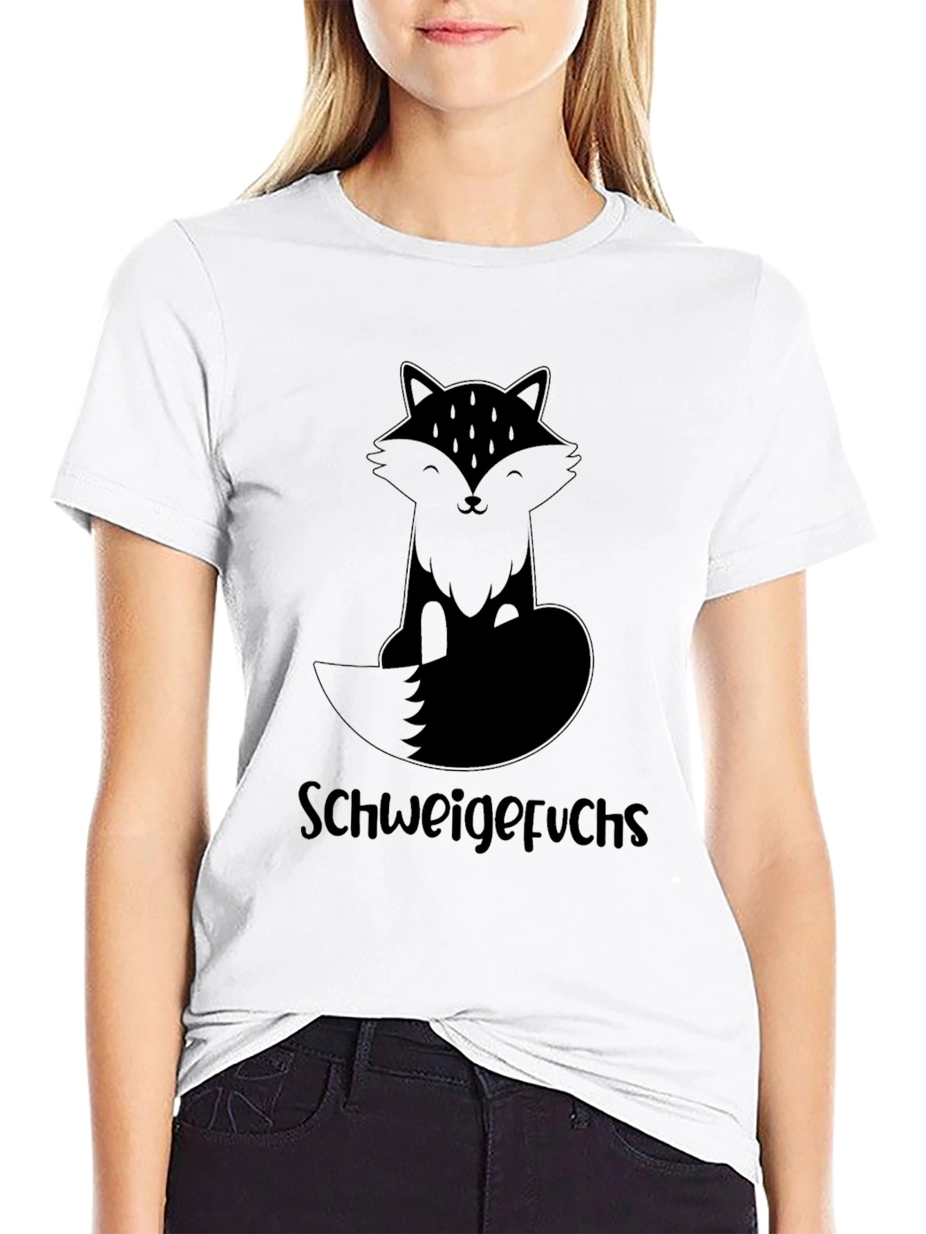 Schweigefuchs Fox Graphic T-Shirt - Black