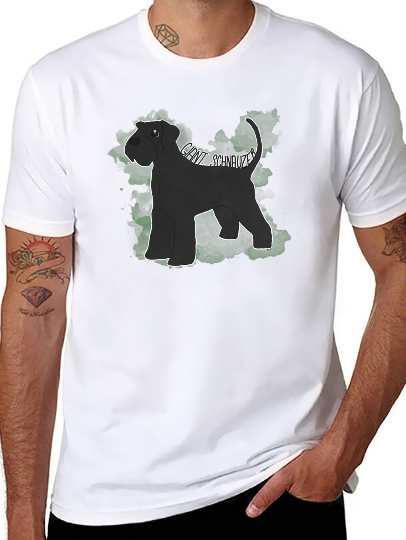 Giant Schnauzer Dog T-Shirt - Black Tee