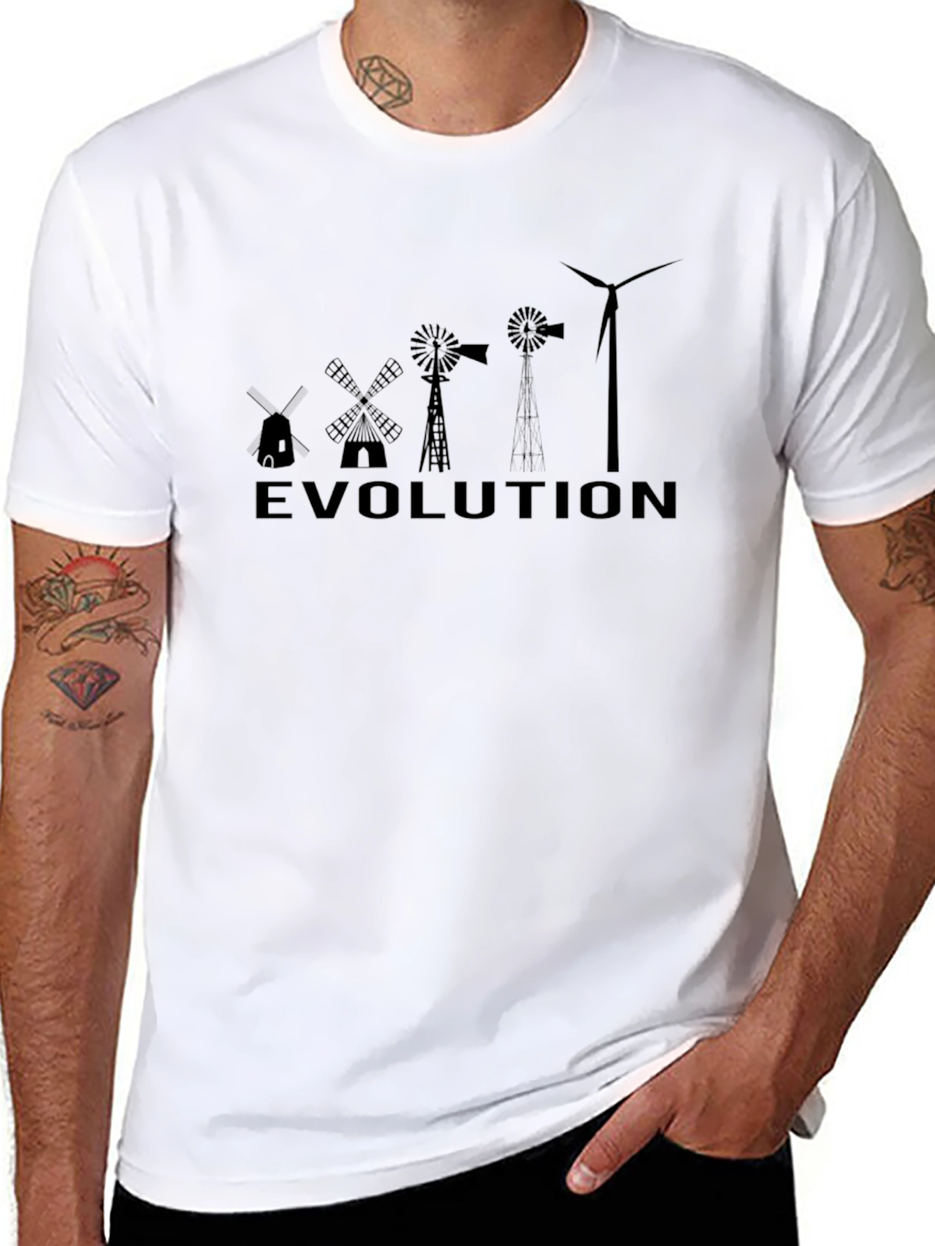 Evolution of Power - Windmill T-Shirt
