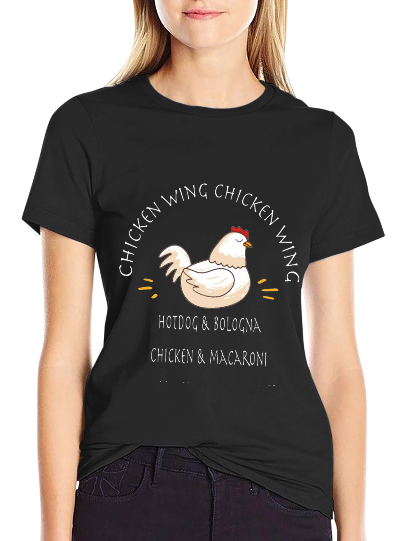 Chicken Wing Graphic T-Shirt - Funny Foodie Tee