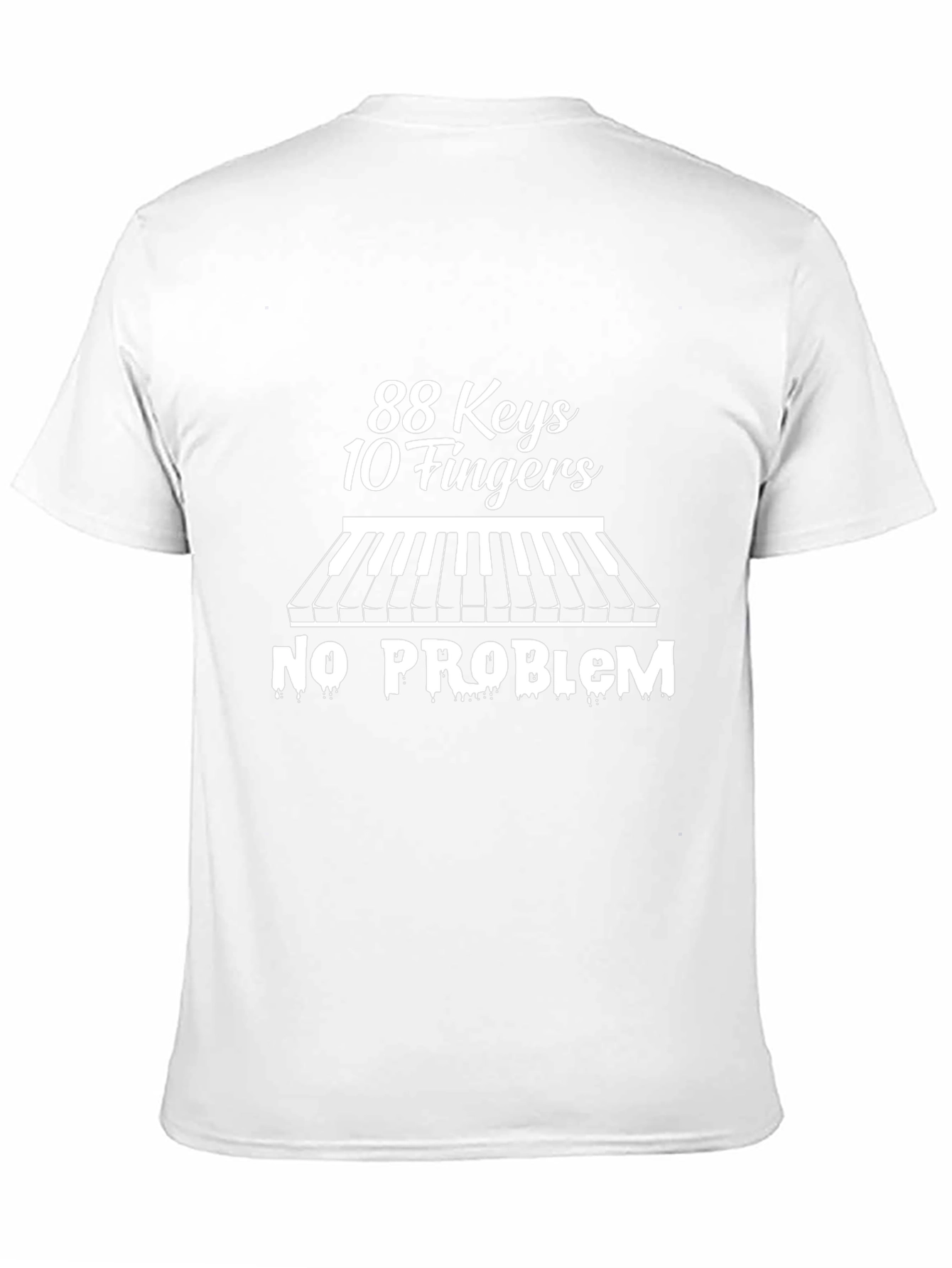 88 Keys 10 Fingers No Problem Black T-Shirt