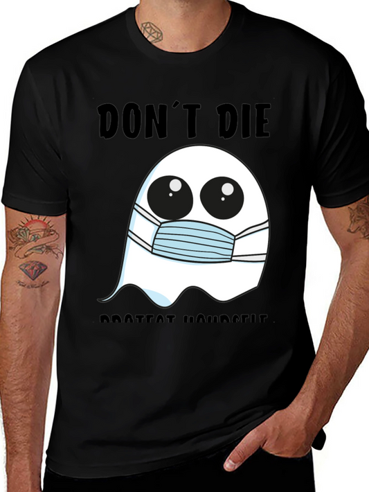 Ghost Face Mask Tee: Dont Die Protect Yourself!