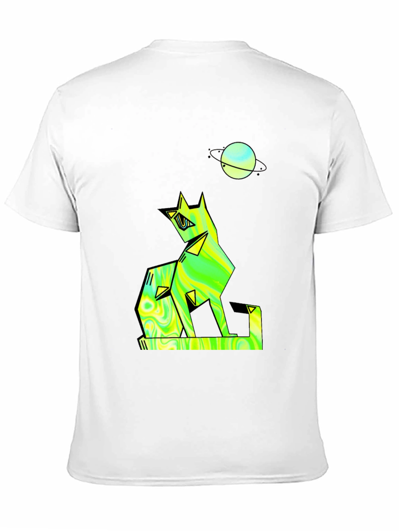 Geometric Wolf Graphic T-Shirt