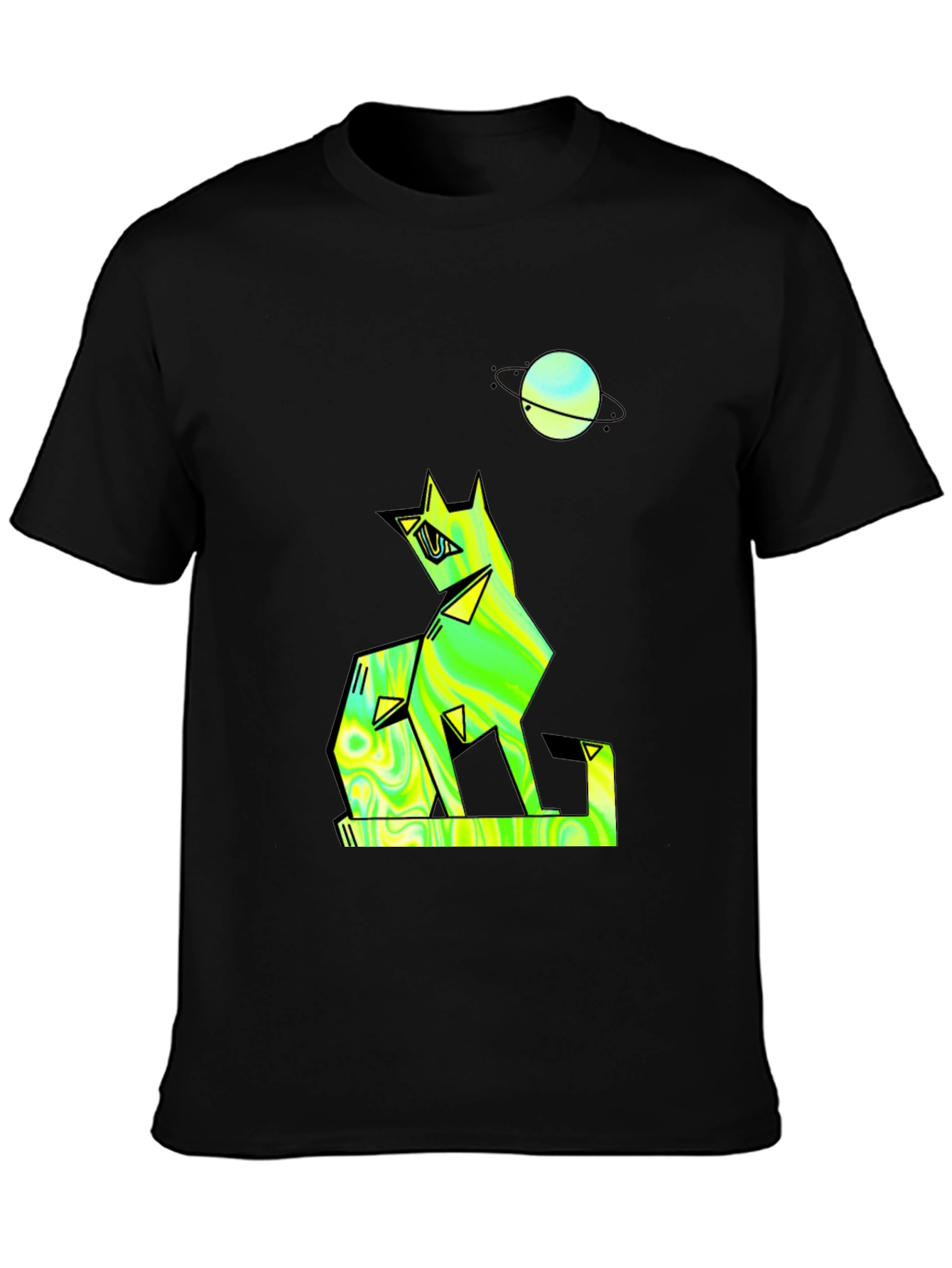 Geometric Wolf Graphic T-Shirt