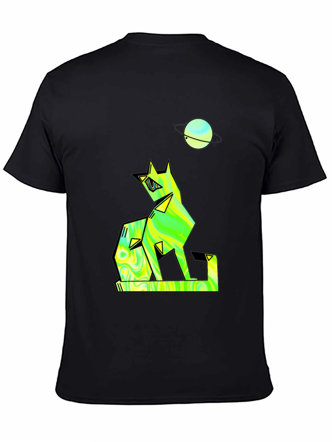 Geometric Wolf Graphic T-Shirt