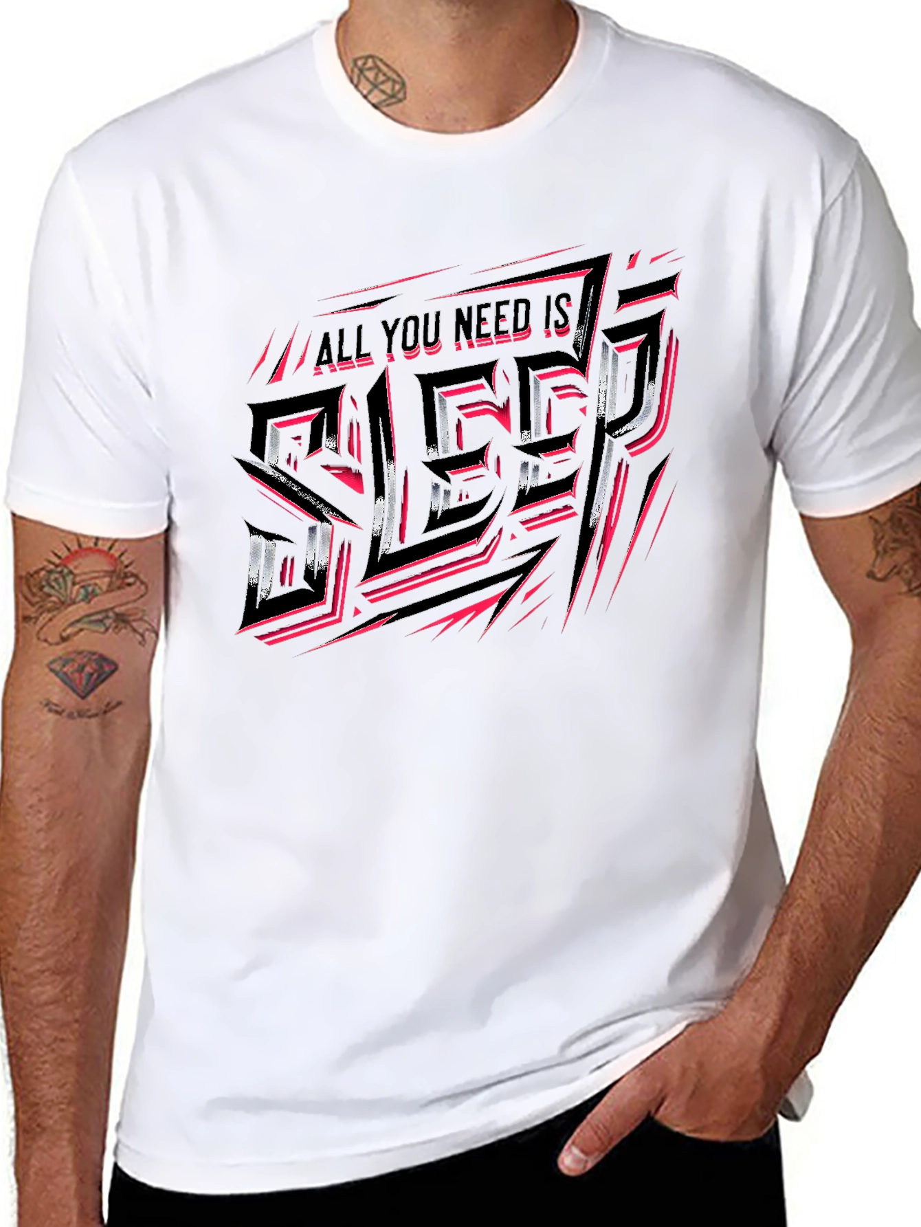 All You Need Is Sleep Black Graphic Tee
