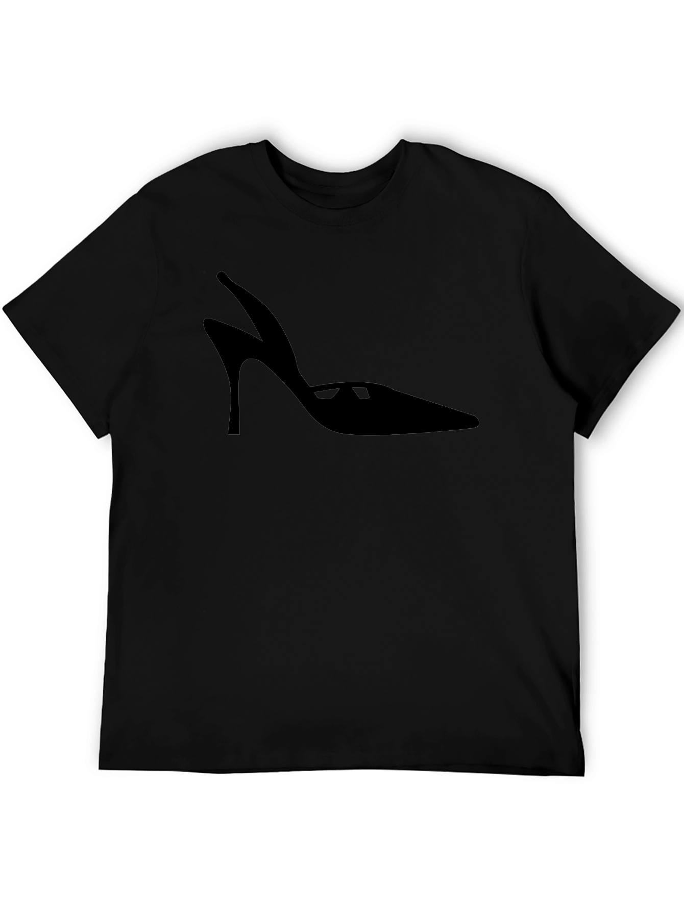 Stylish Heel Silhouette Black T-Shirt