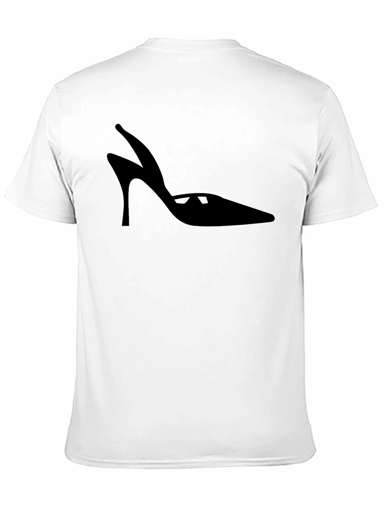 Stylish Heel Silhouette Black T-Shirt