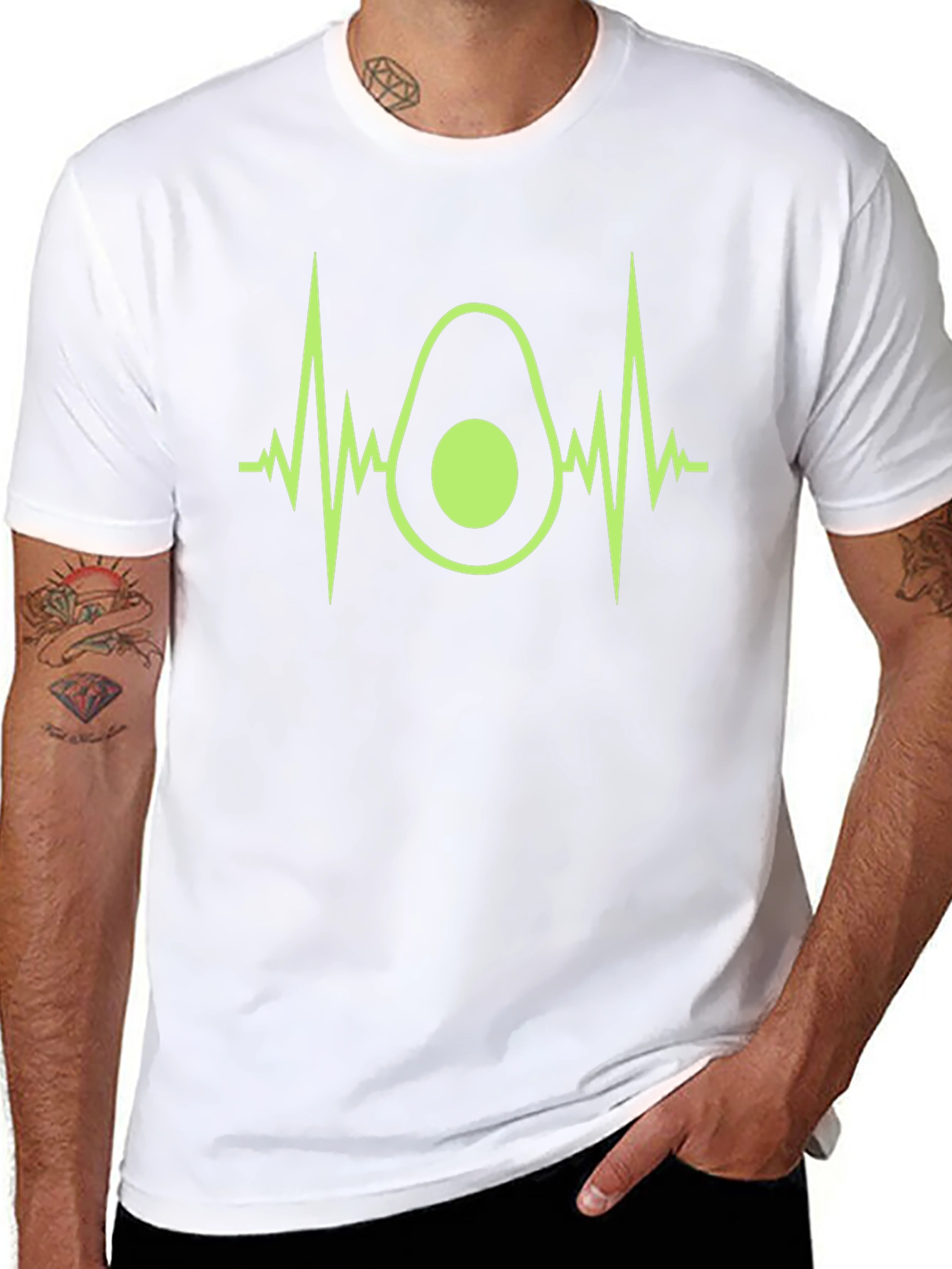 Avocado Heartbeat Graphic Tee