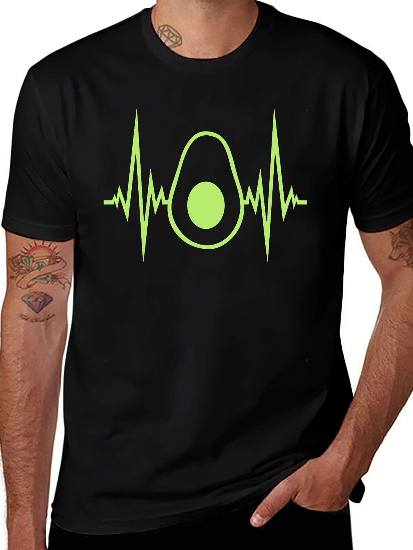 Avocado Heartbeat Graphic Tee