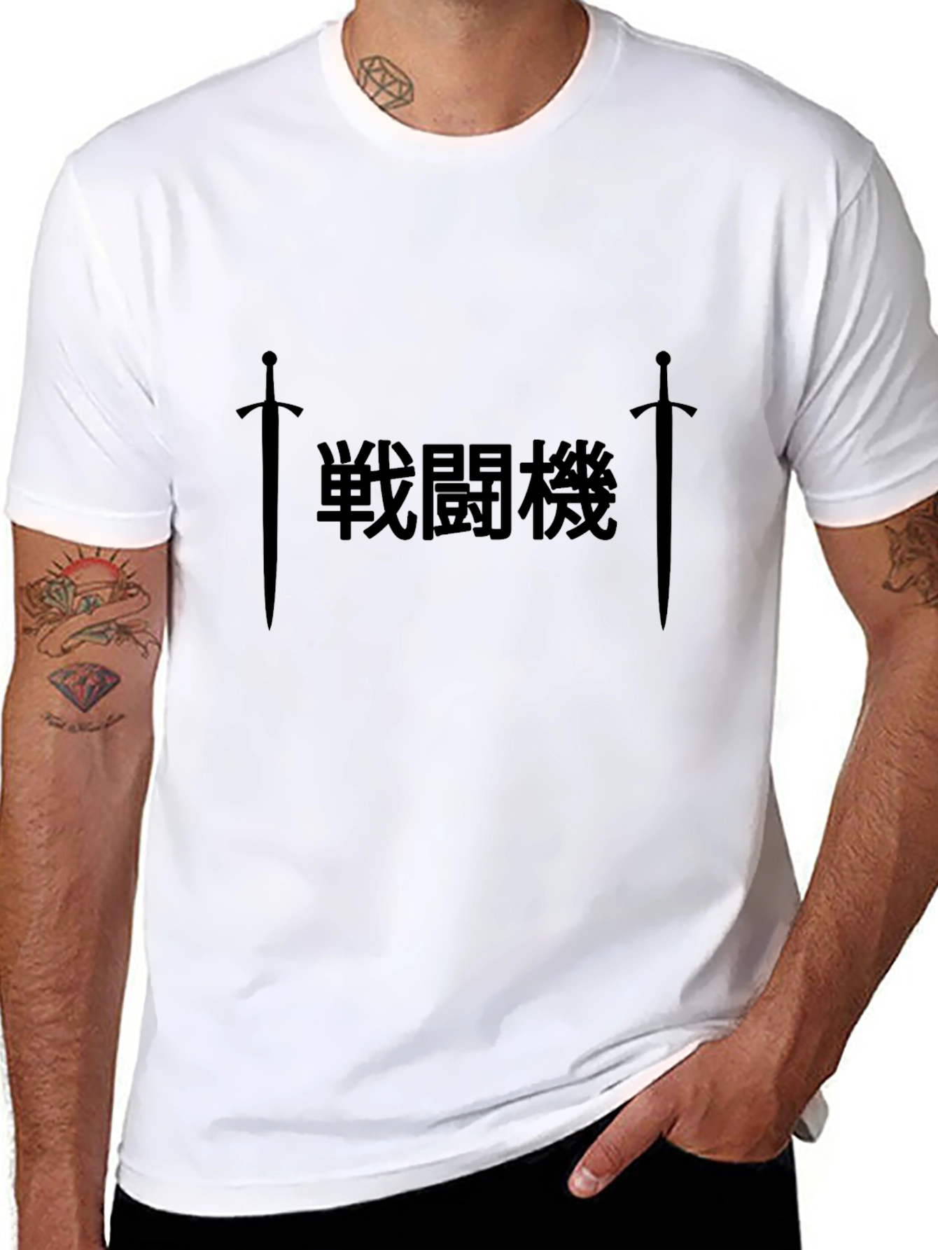 Samurai Sword Graphic Black T-Shirt