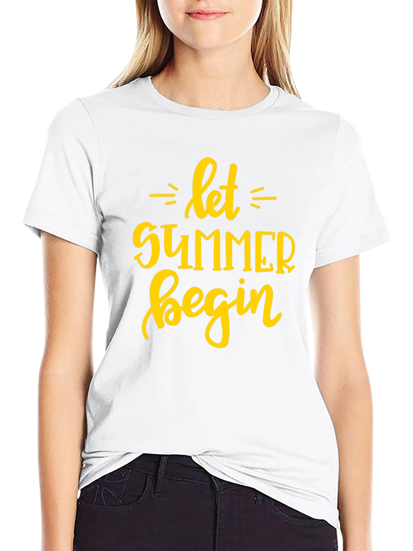 Let Summer Begin Graphic T-Shirt - Black Cotton Tee