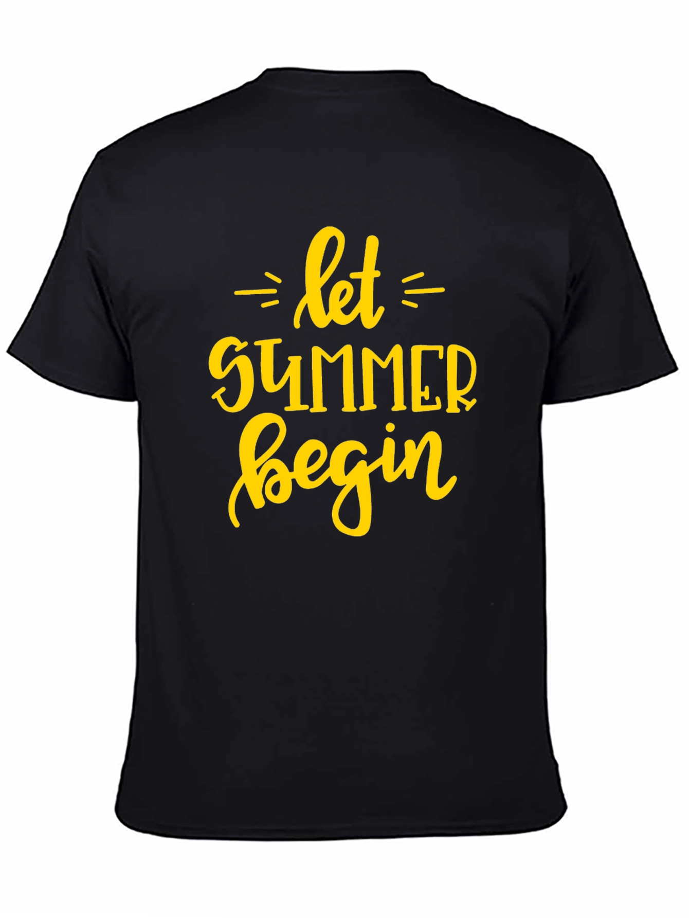 Let Summer Begin Graphic T-Shirt - Black Cotton Tee