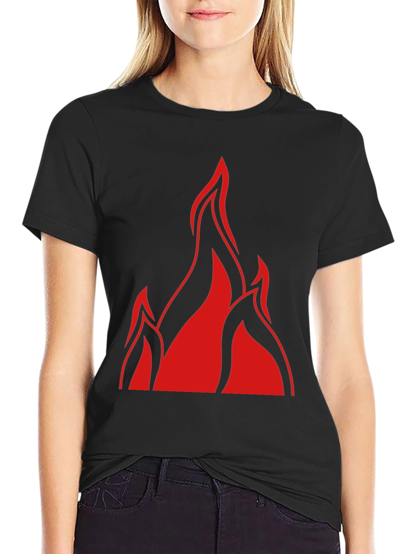 Flame Graphic Black T-Shirt