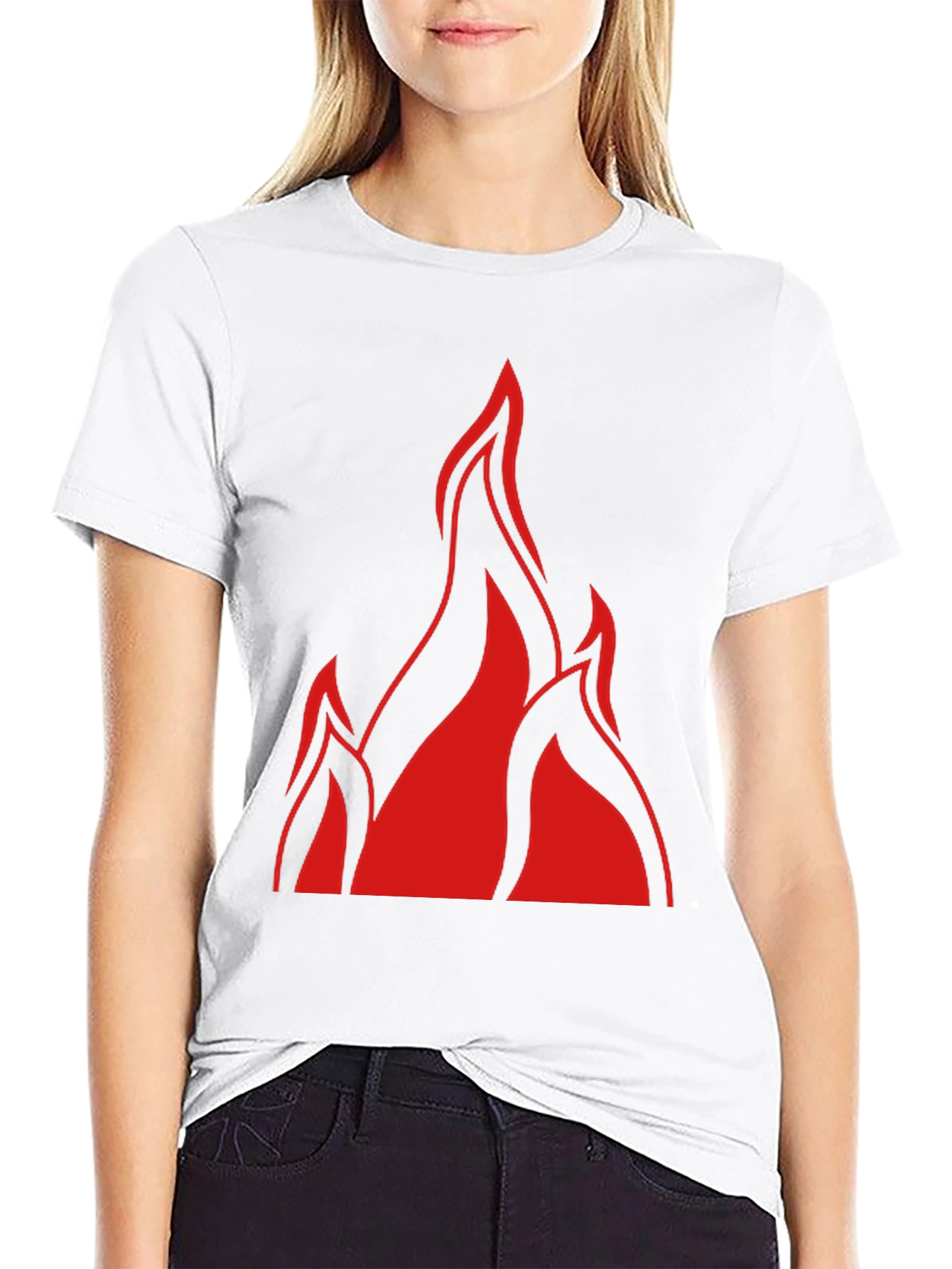 Flame Graphic Black T-Shirt