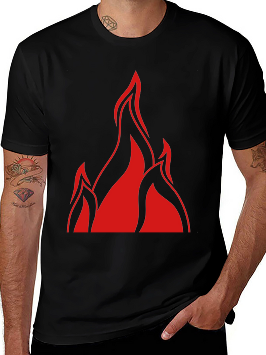 Flame Graphic Black T-Shirt