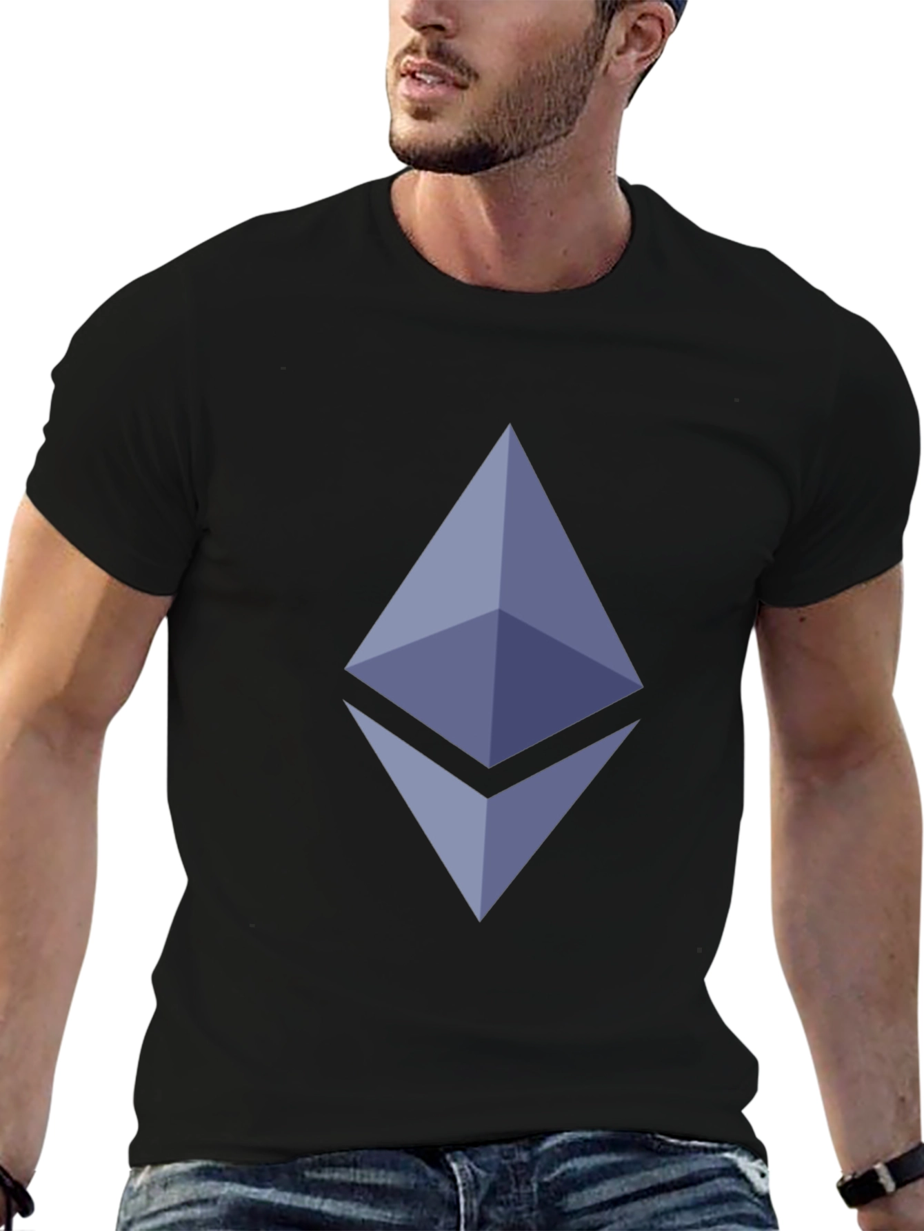 Ethereum Crypto Black T-Shirt - Modern Graphic Tee