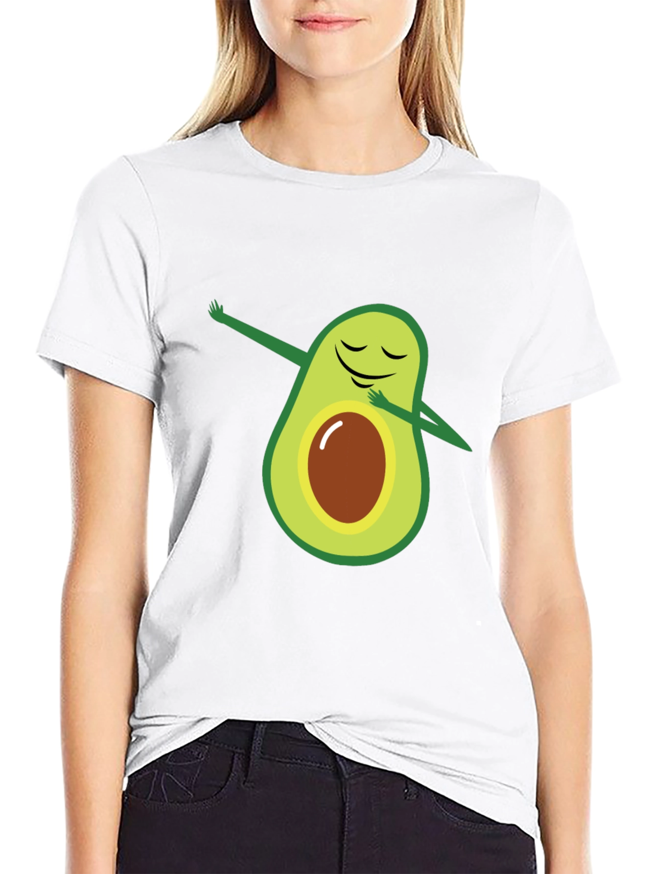 Dabbing Avocado Black T-Shirt