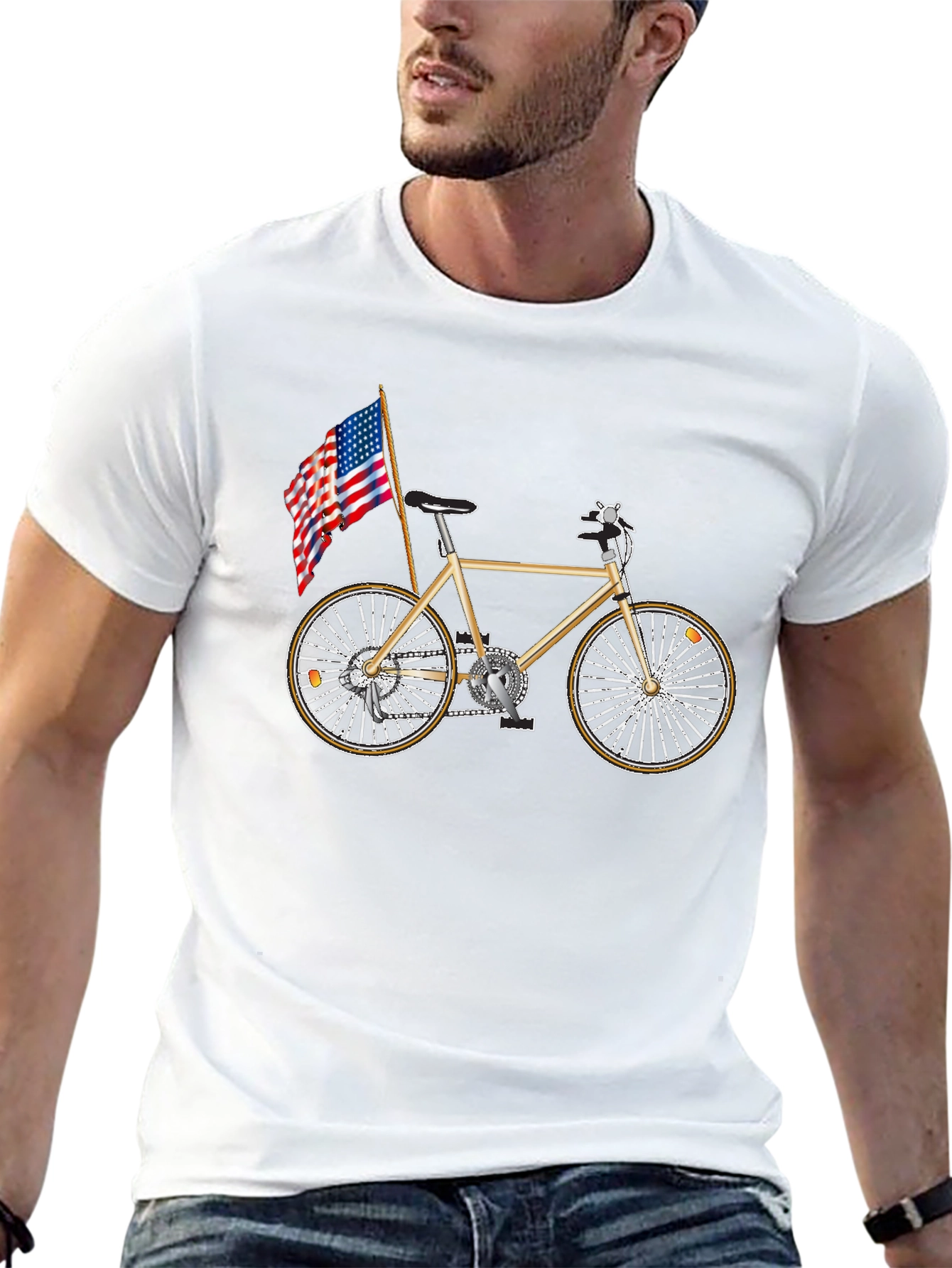 Patriotic Bicycle Graphic Tee