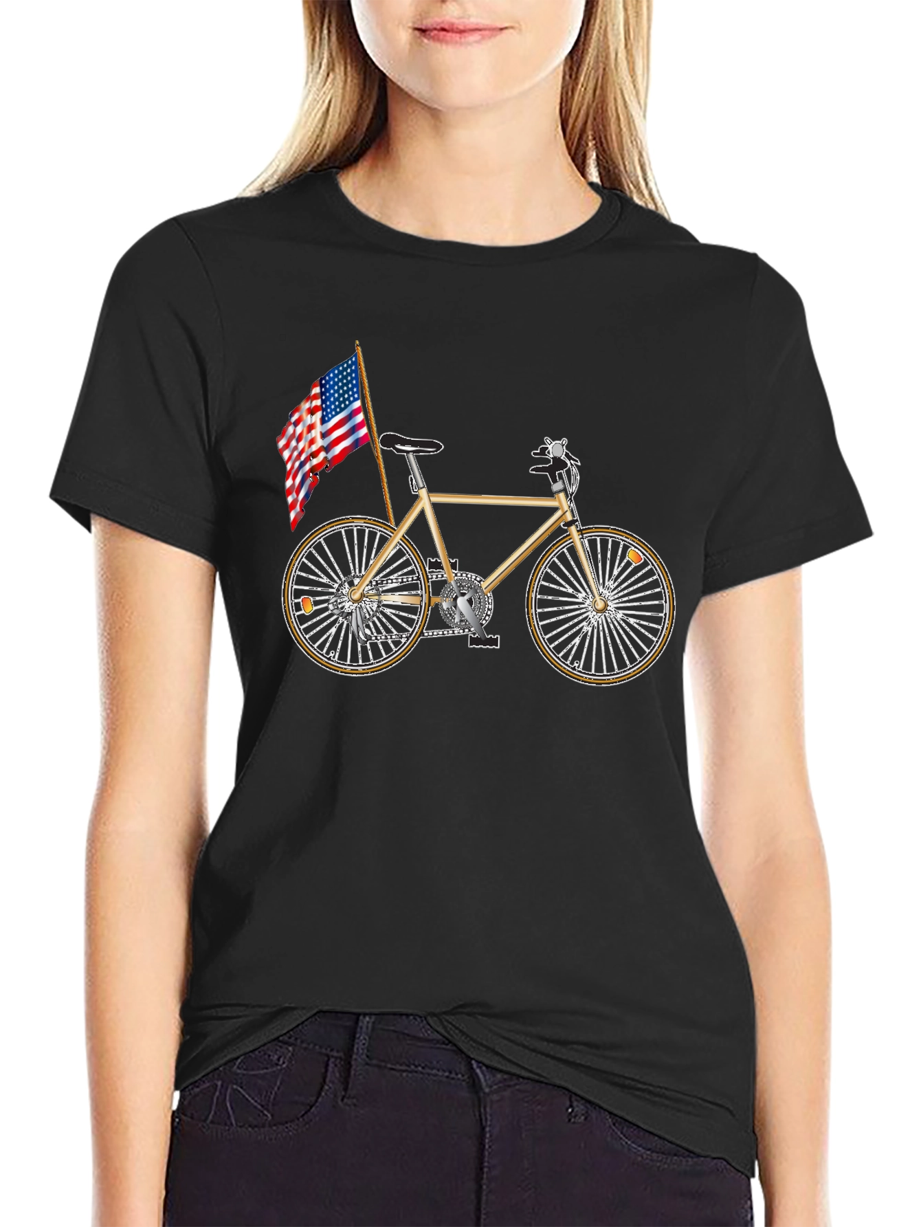 Patriotic Bicycle Graphic Tee