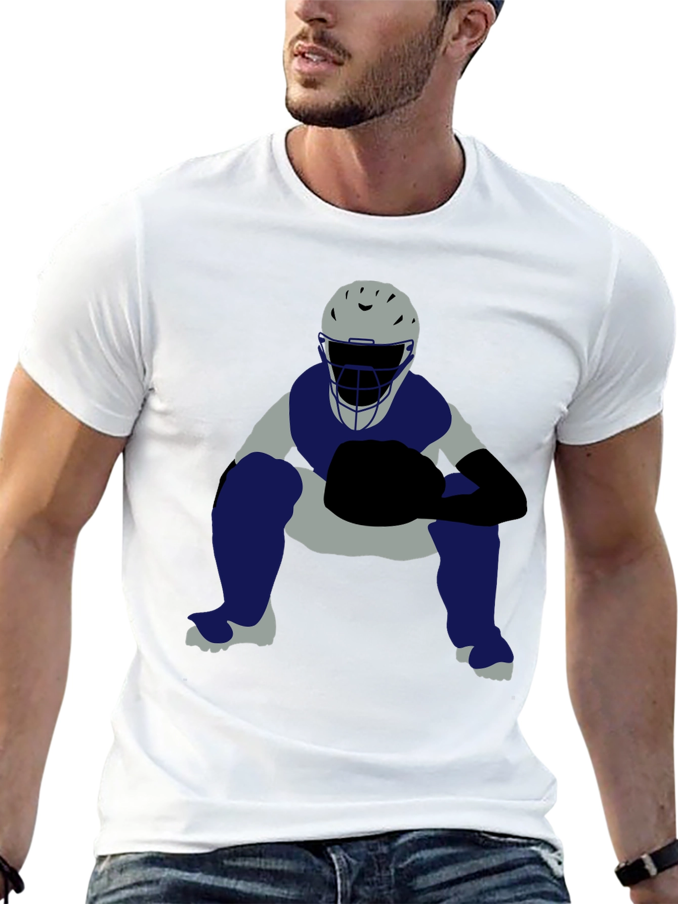 Baseball Catcher Graphic T-Shirt