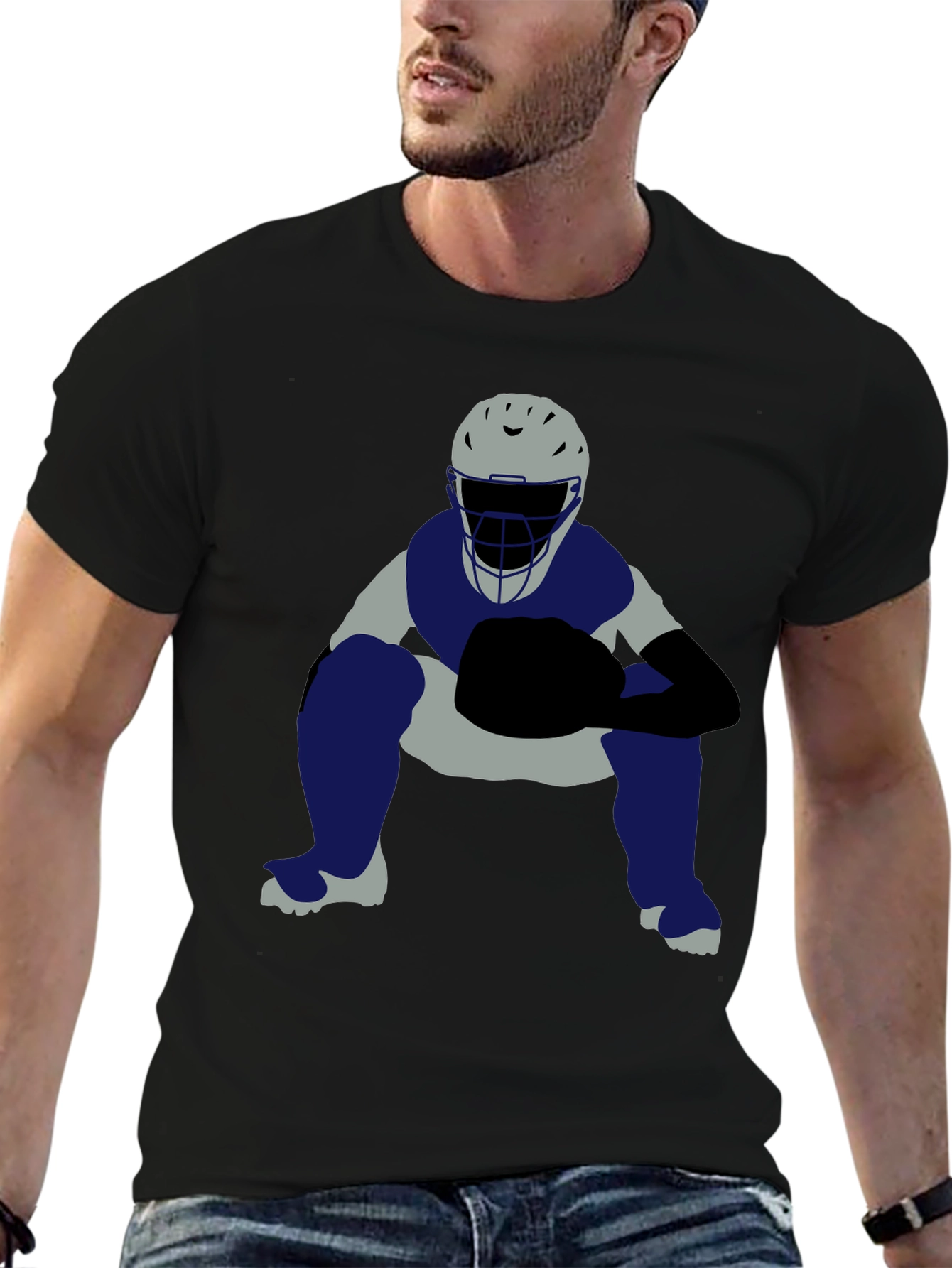 Baseball Catcher Graphic T-Shirt
