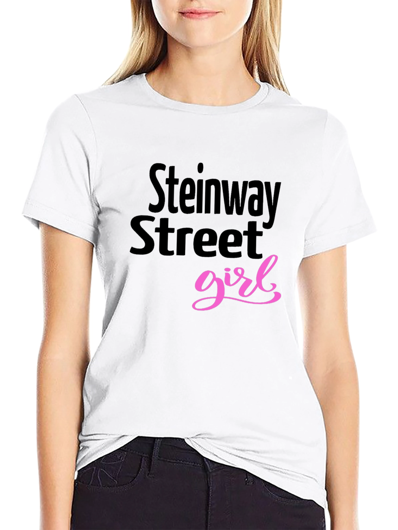 Steinway Street Girl Black Graphic Tee