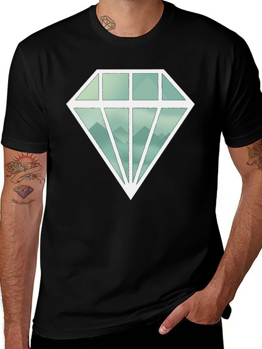 Diamond Mountains Graphic Tee - Black