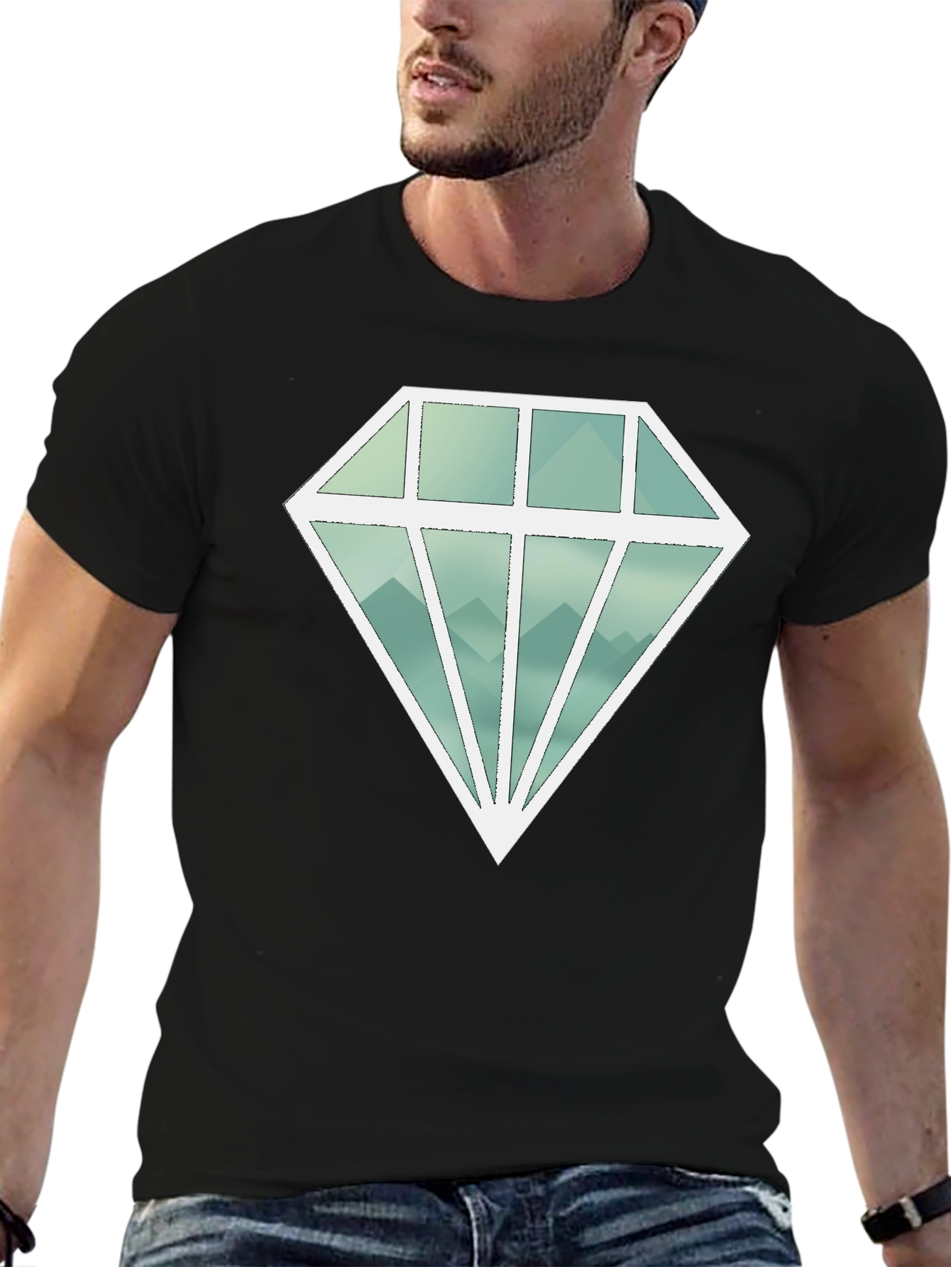 Diamond Mountains Graphic Tee - Black