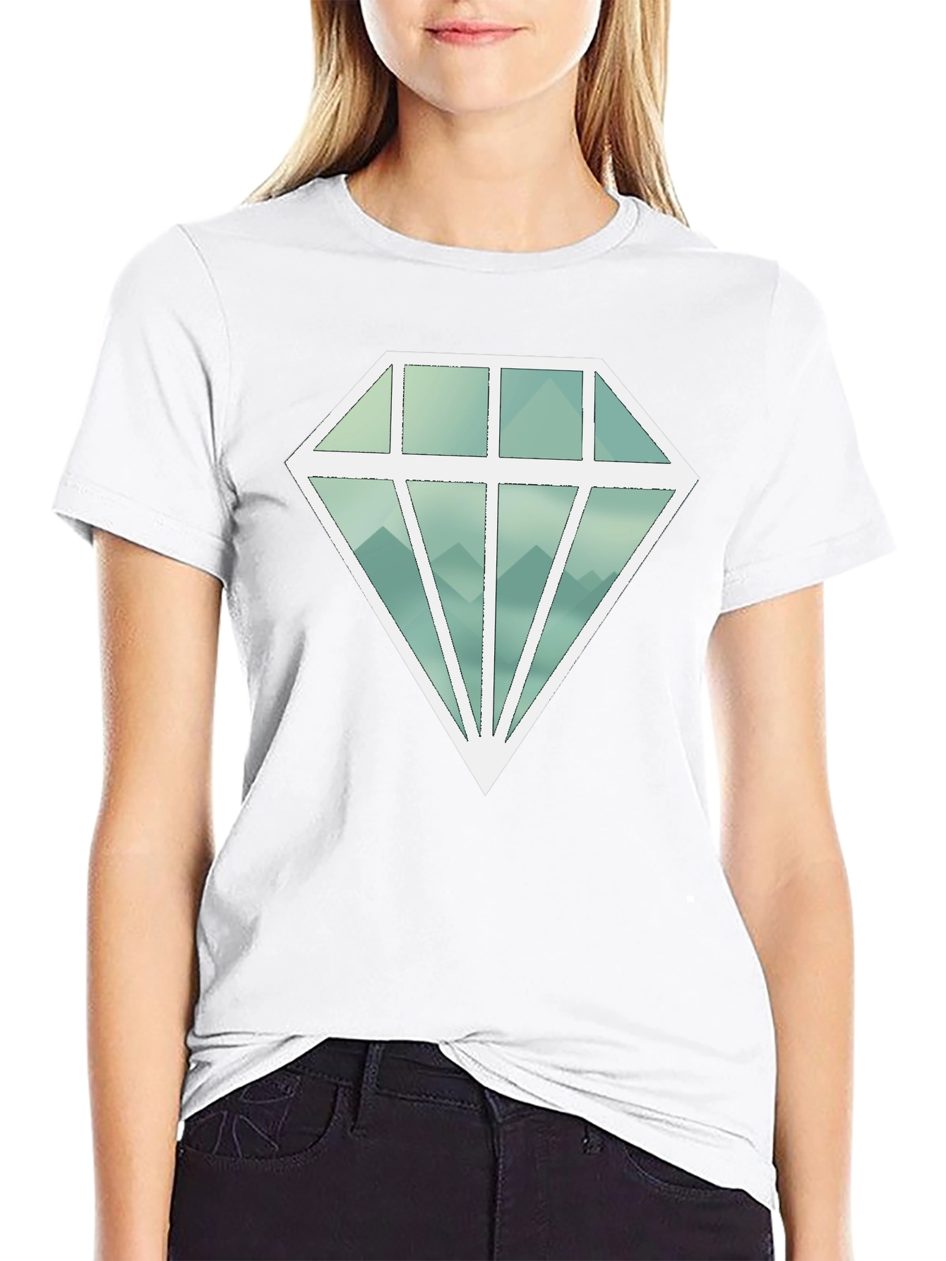 Diamond Mountains Graphic Tee - Black