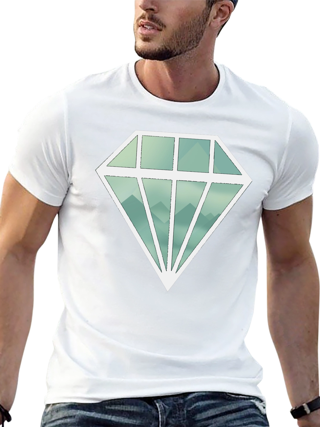 Diamond Mountains Graphic Tee - Black