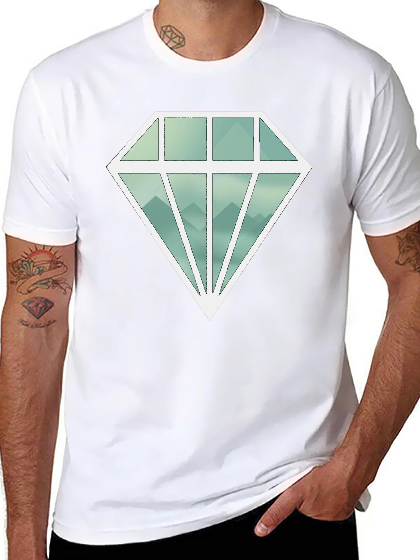 Diamond Mountains Graphic Tee - Black