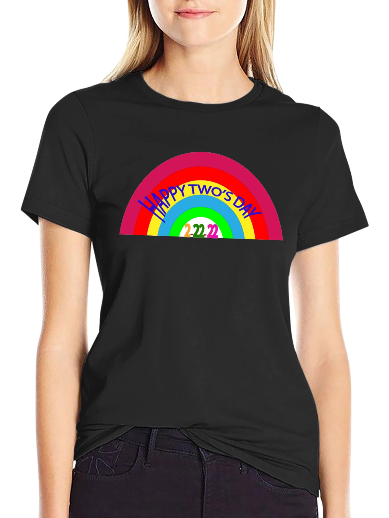 Happy Twos Day Rainbow T-Shirt - 2/22/22