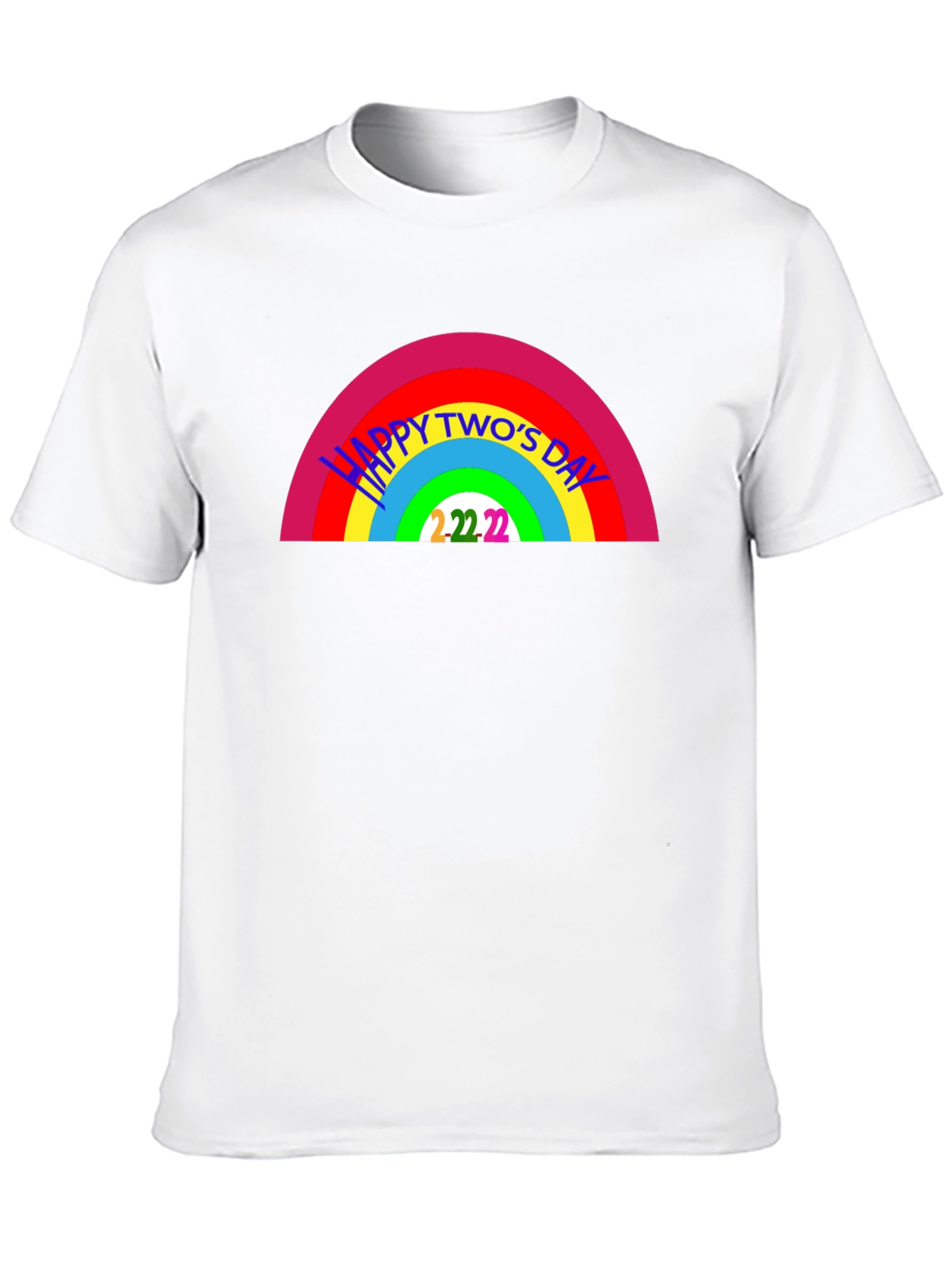 Happy Twos Day Rainbow T-Shirt - 2/22/22