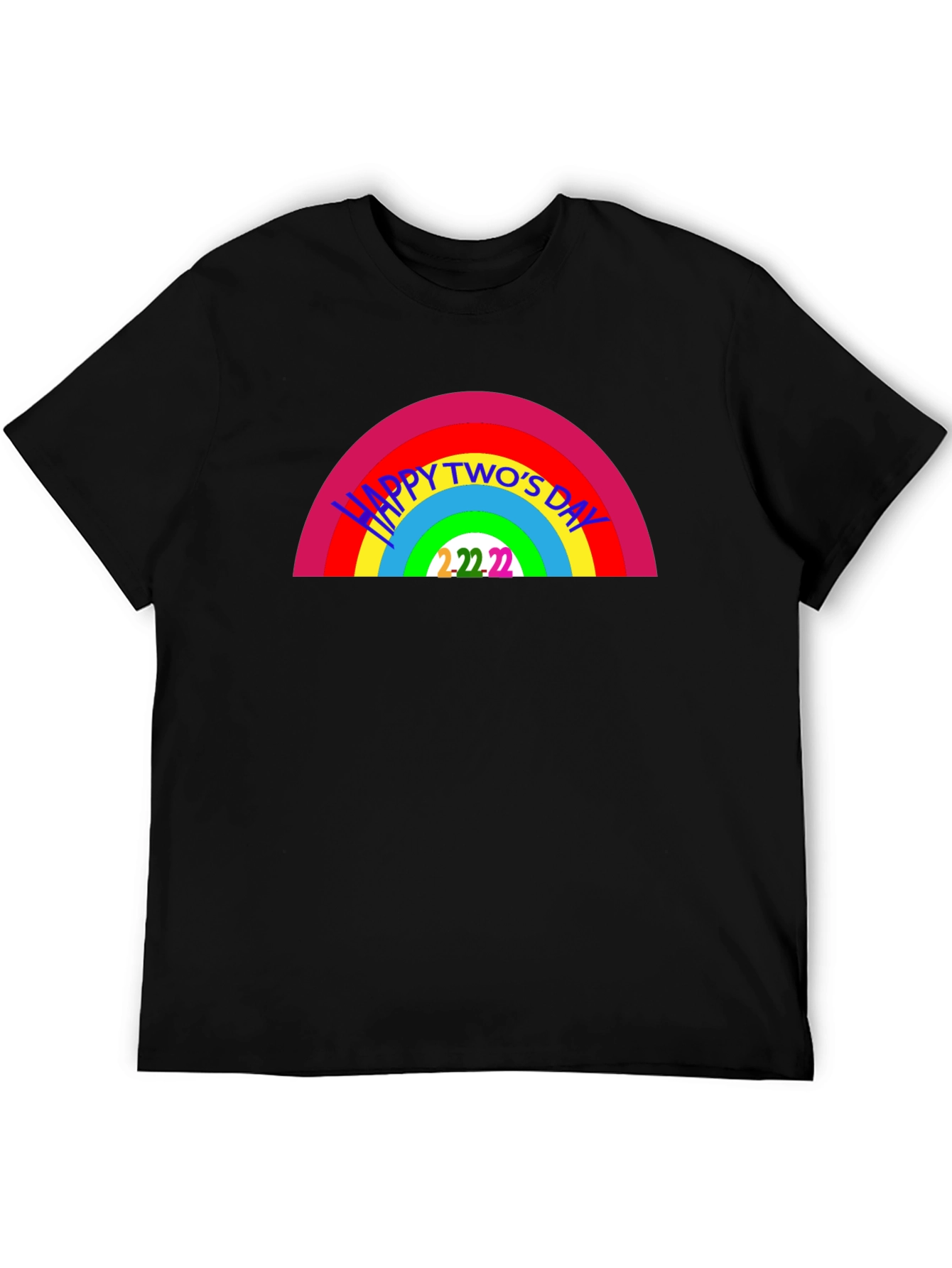 Happy Twos Day Rainbow T-Shirt - 2/22/22