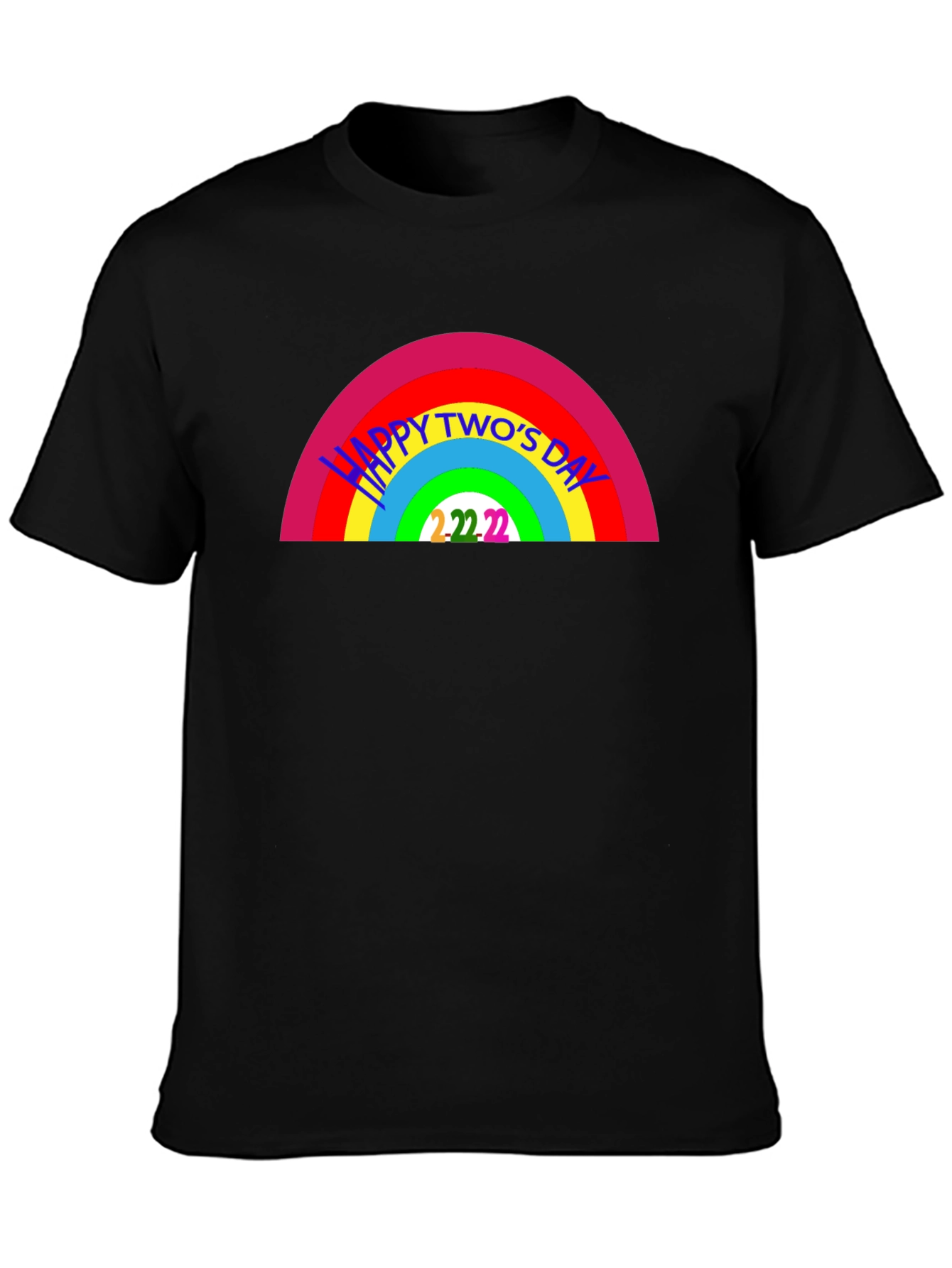 Happy Twos Day Rainbow T-Shirt - 2/22/22