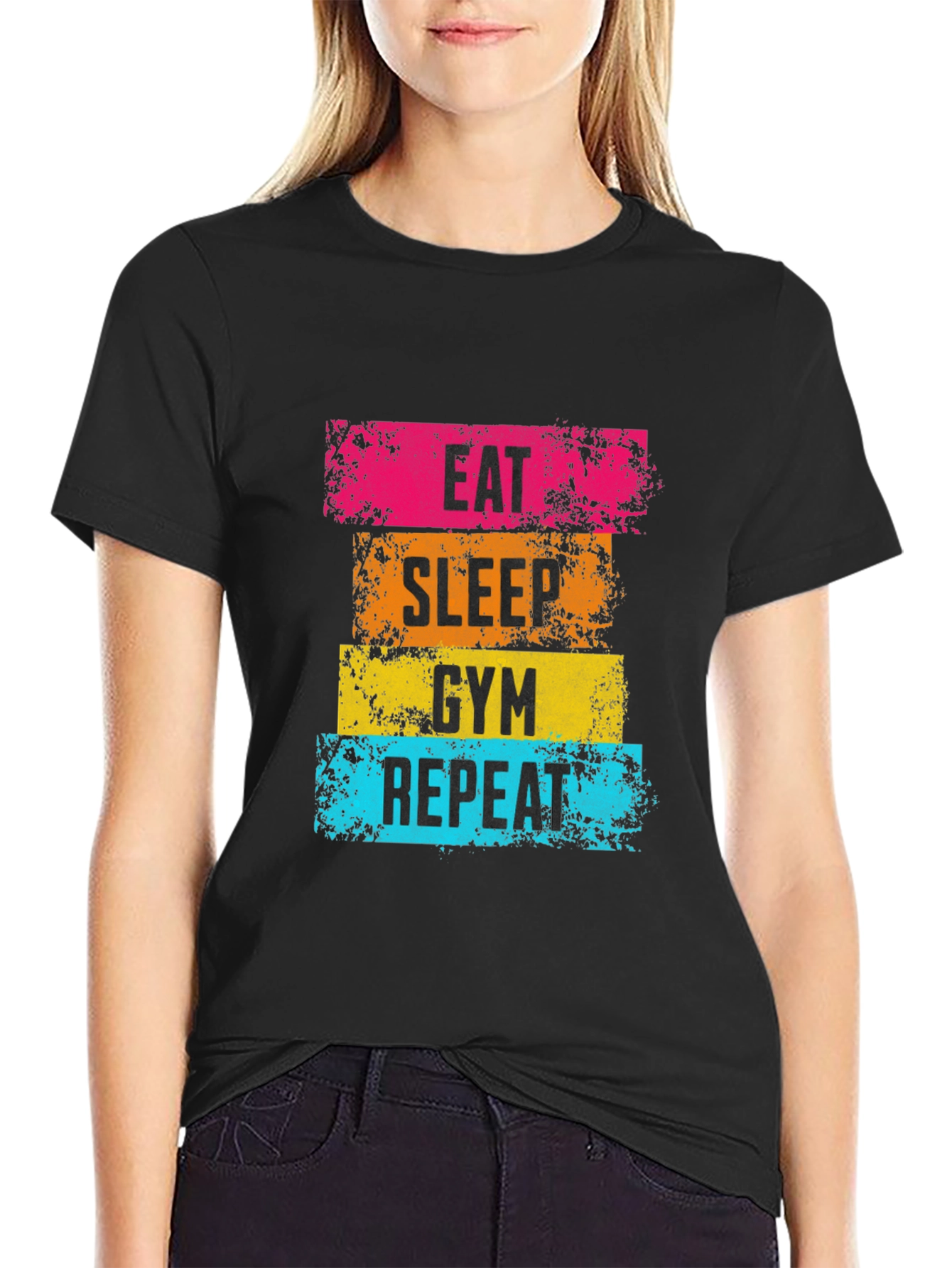 Eat Sleep Gym Repeat Graphic Tee