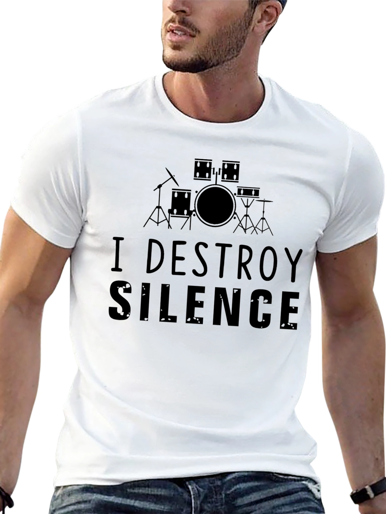 I Destroy Silence Drummer T-Shirt