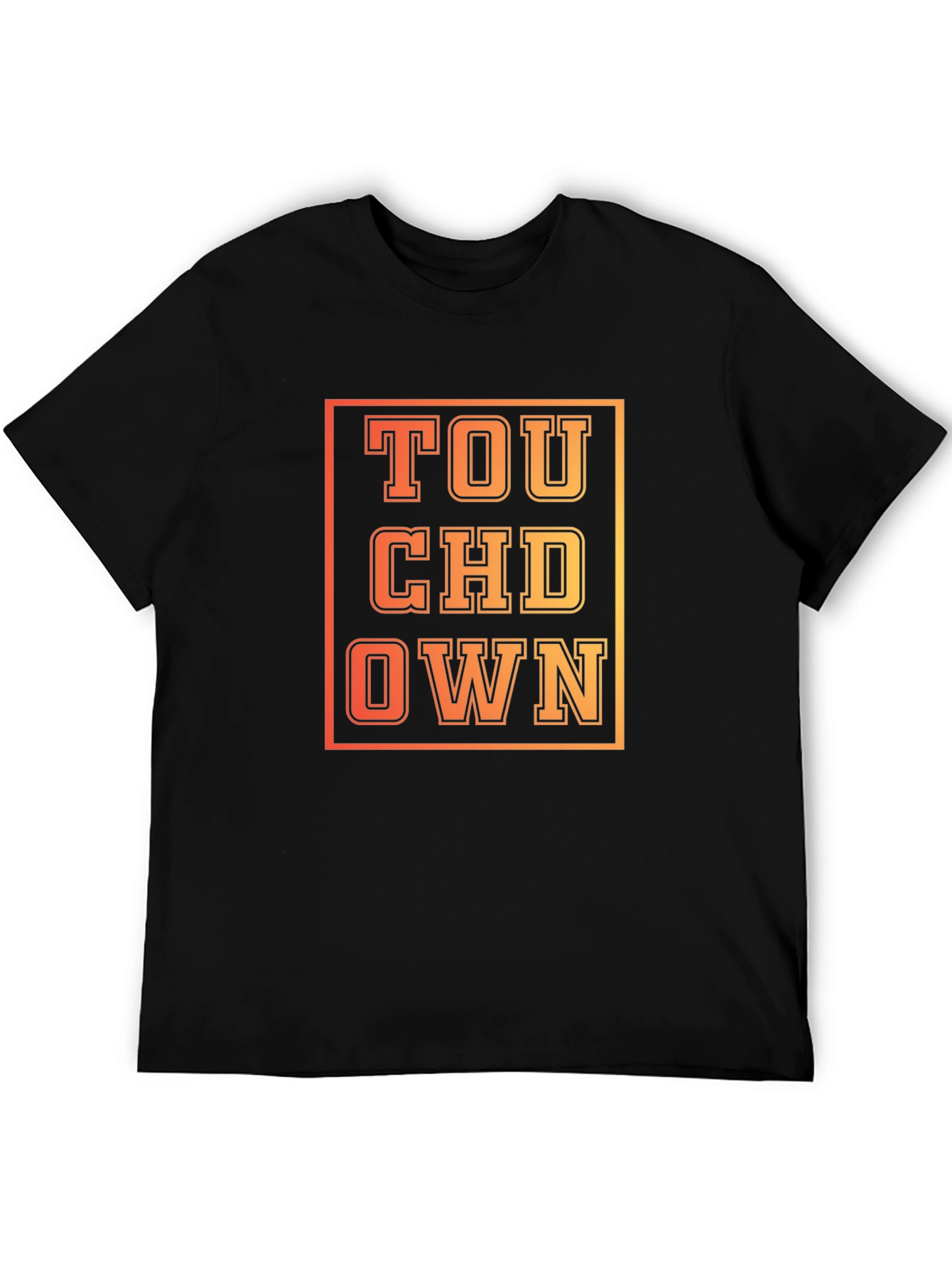 Touchdown Graphic Print Black T-Shirt