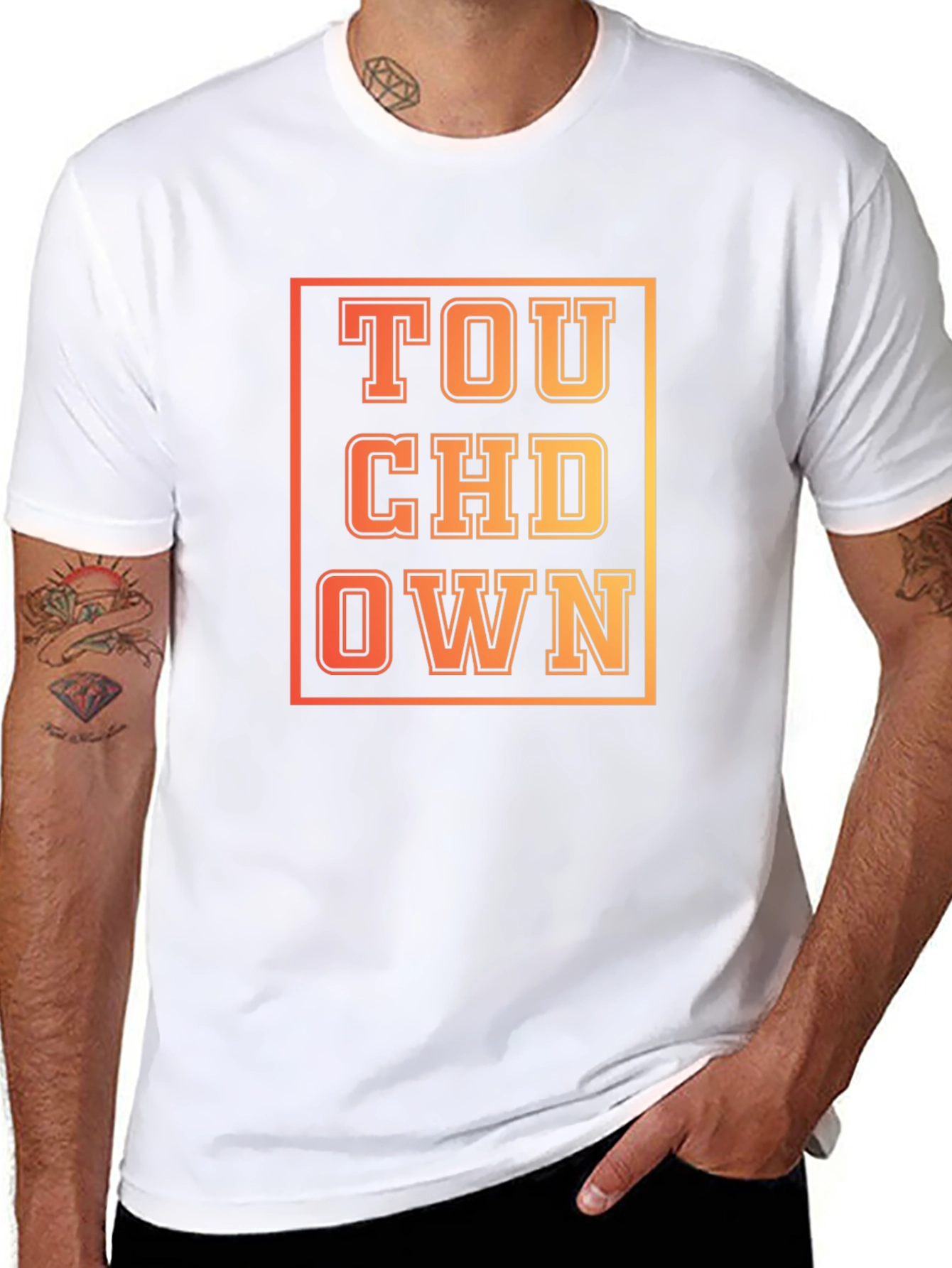 Touchdown Graphic Print Black T-Shirt