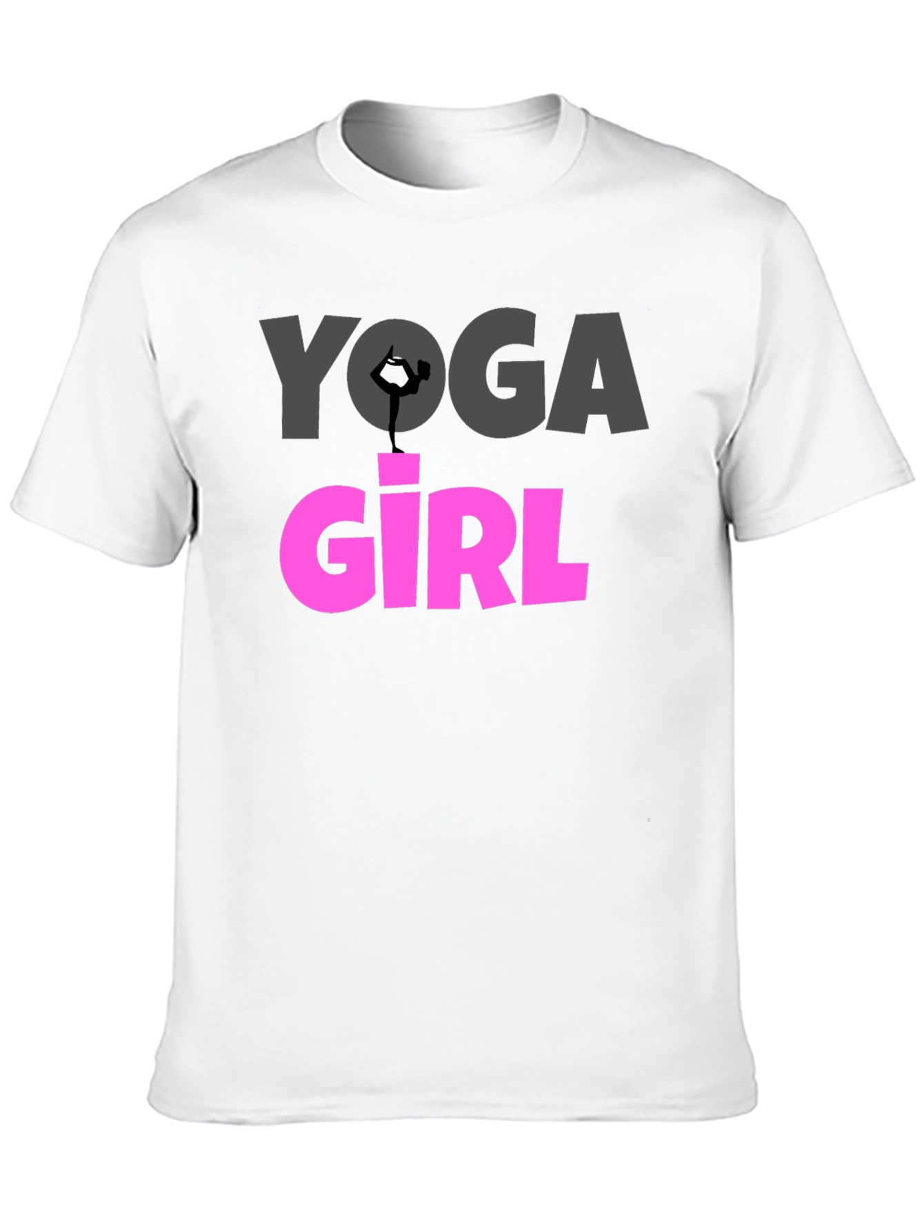 Yoga Girl Graphic Tee - Black Cotton T-Shirt
