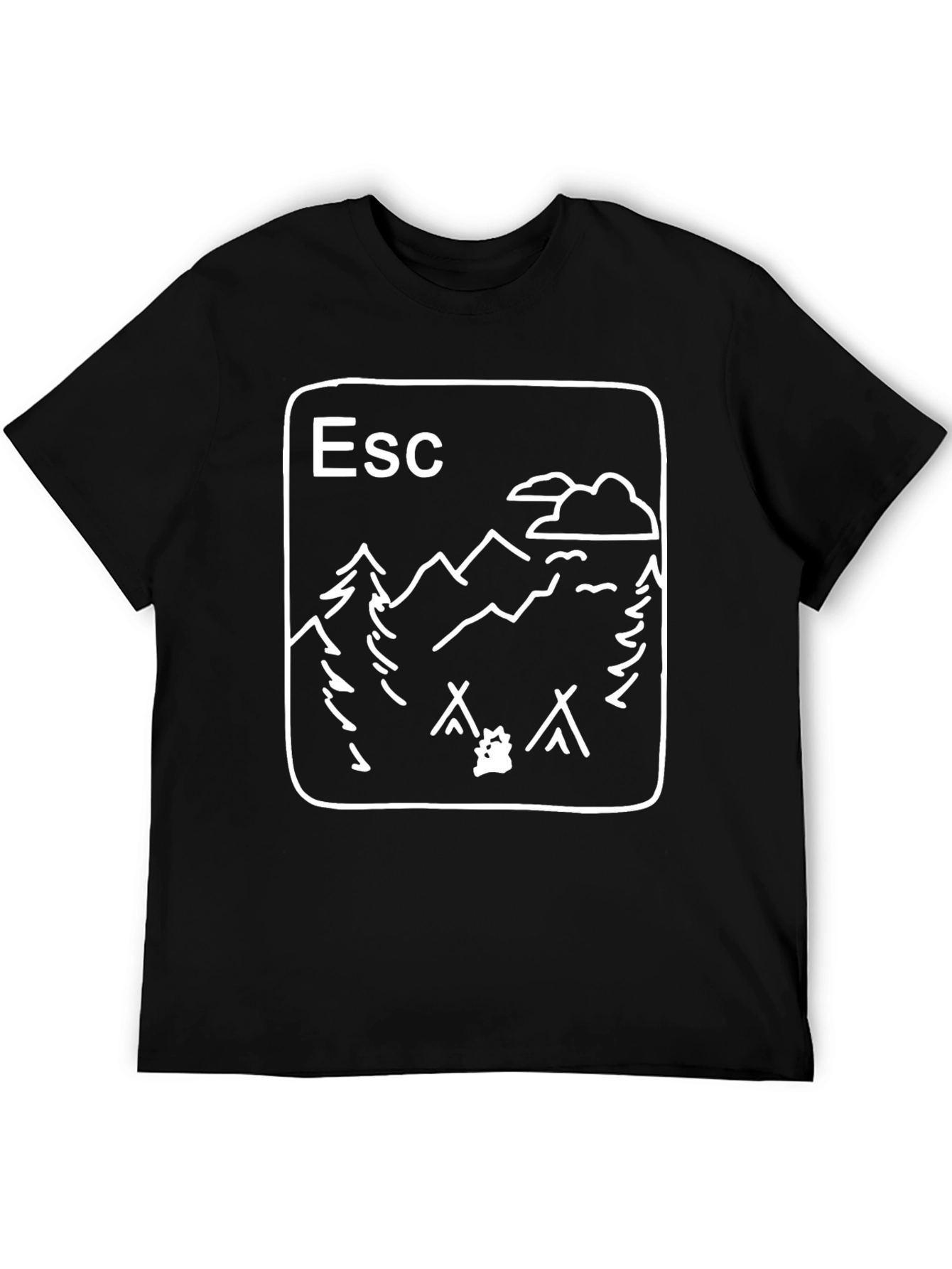 Escape Outdoors Graphic Tee - Black Cotton