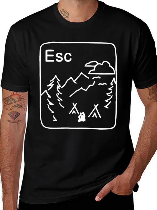 Escape Outdoors Graphic Tee - Black Cotton