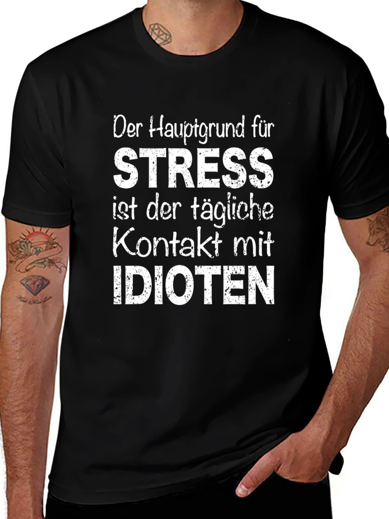 Stress Idioten Graphic Tee - Black T-Shirt