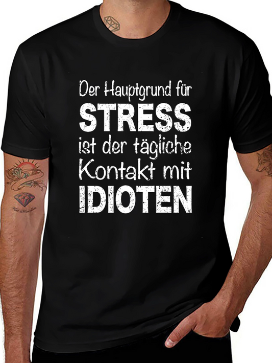 Stress Idioten Graphic Tee - Black T-Shirt