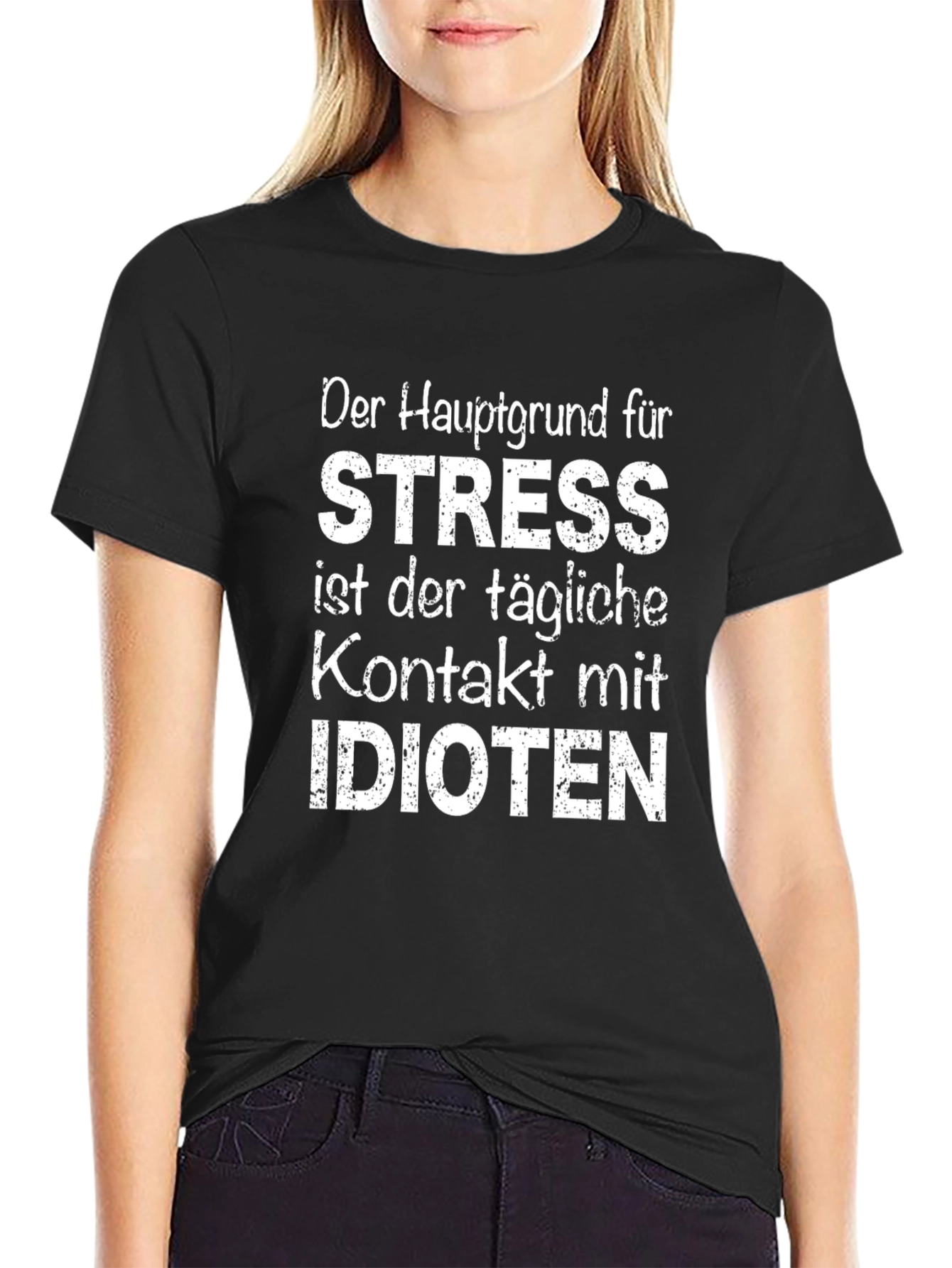 Stress Idioten Graphic Tee - Black T-Shirt