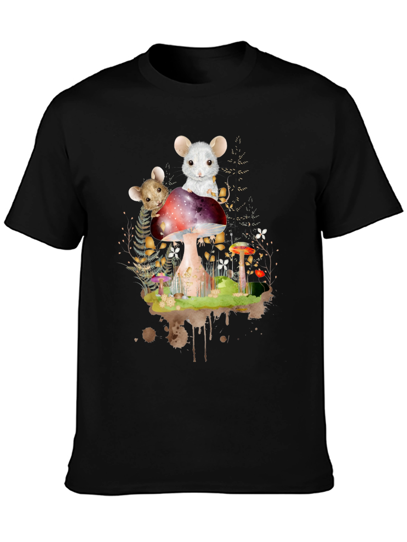 Mushroom Mouse T-Shirt - Whimsical Forest Tee