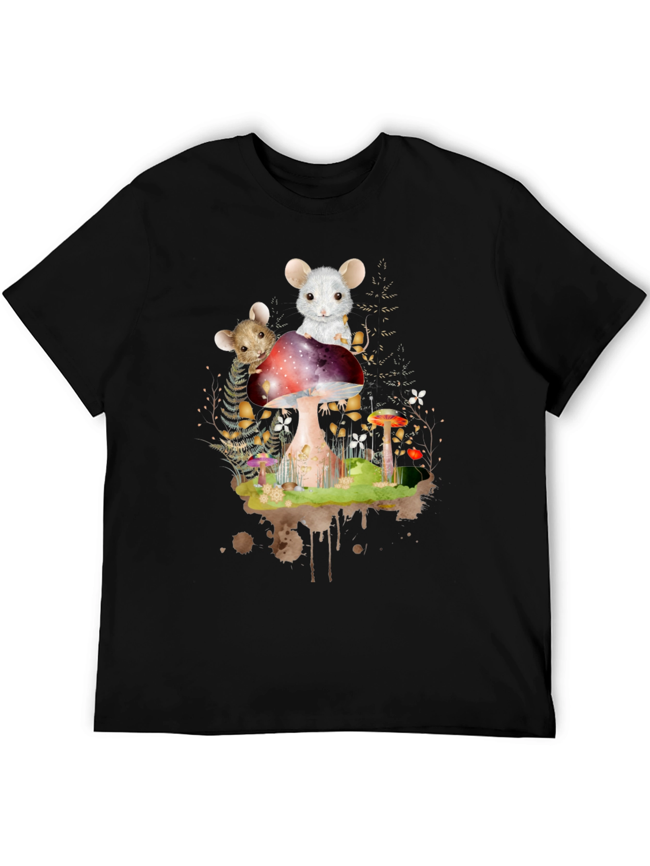 Mushroom Mouse T-Shirt - Whimsical Forest Tee