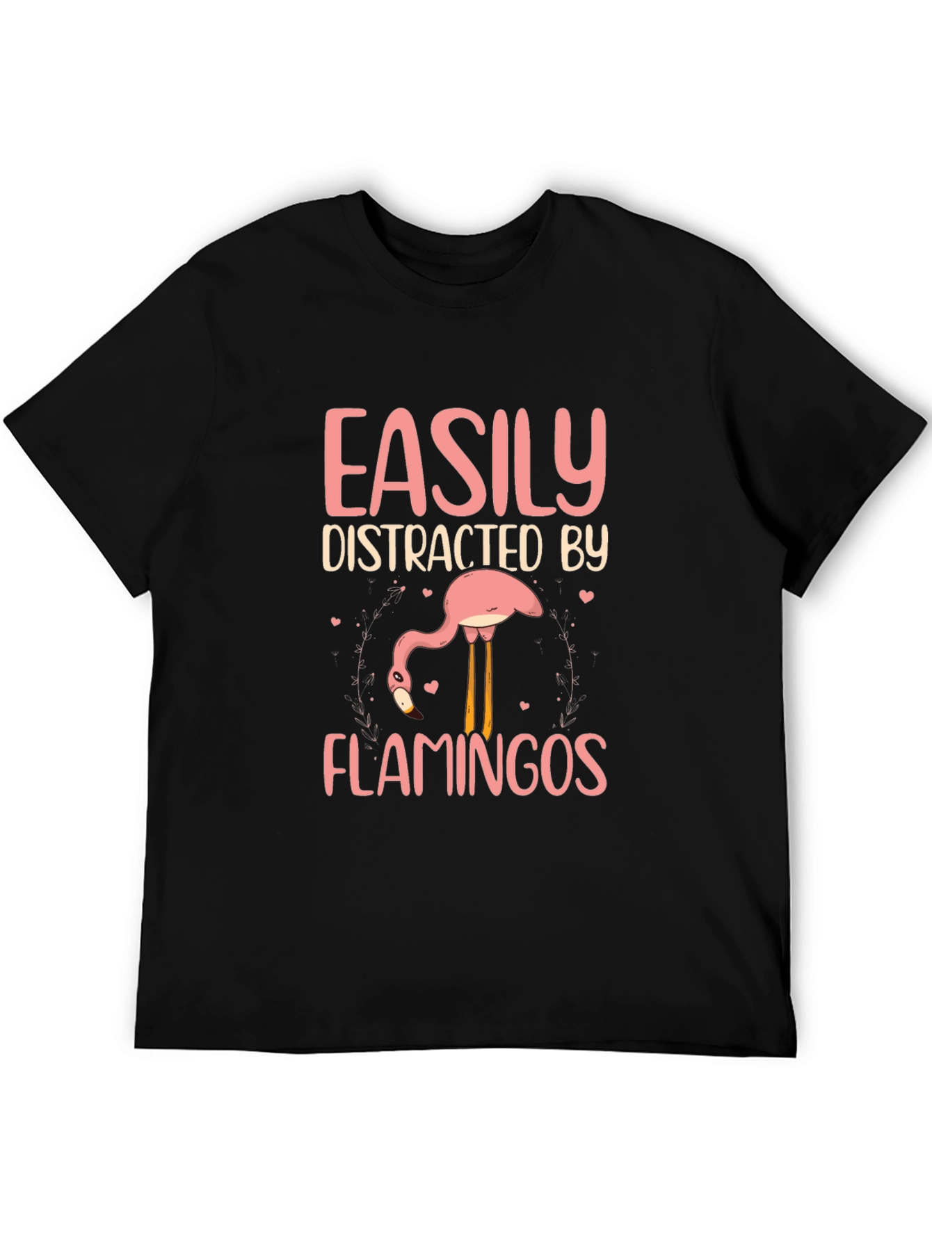 Easily Distracted by Flamingos Graphic T-Shirt