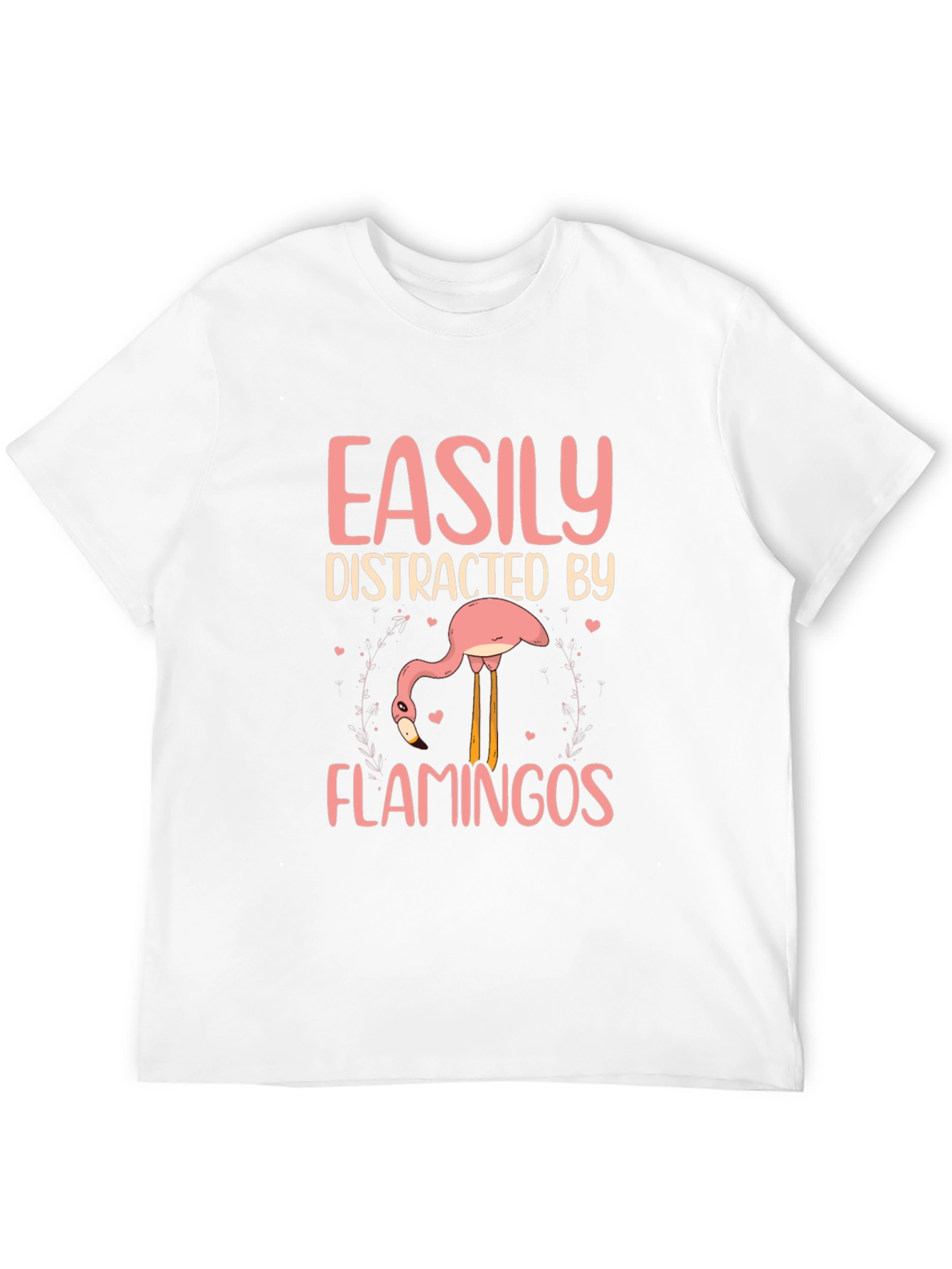 Easily Distracted by Flamingos Graphic T-Shirt